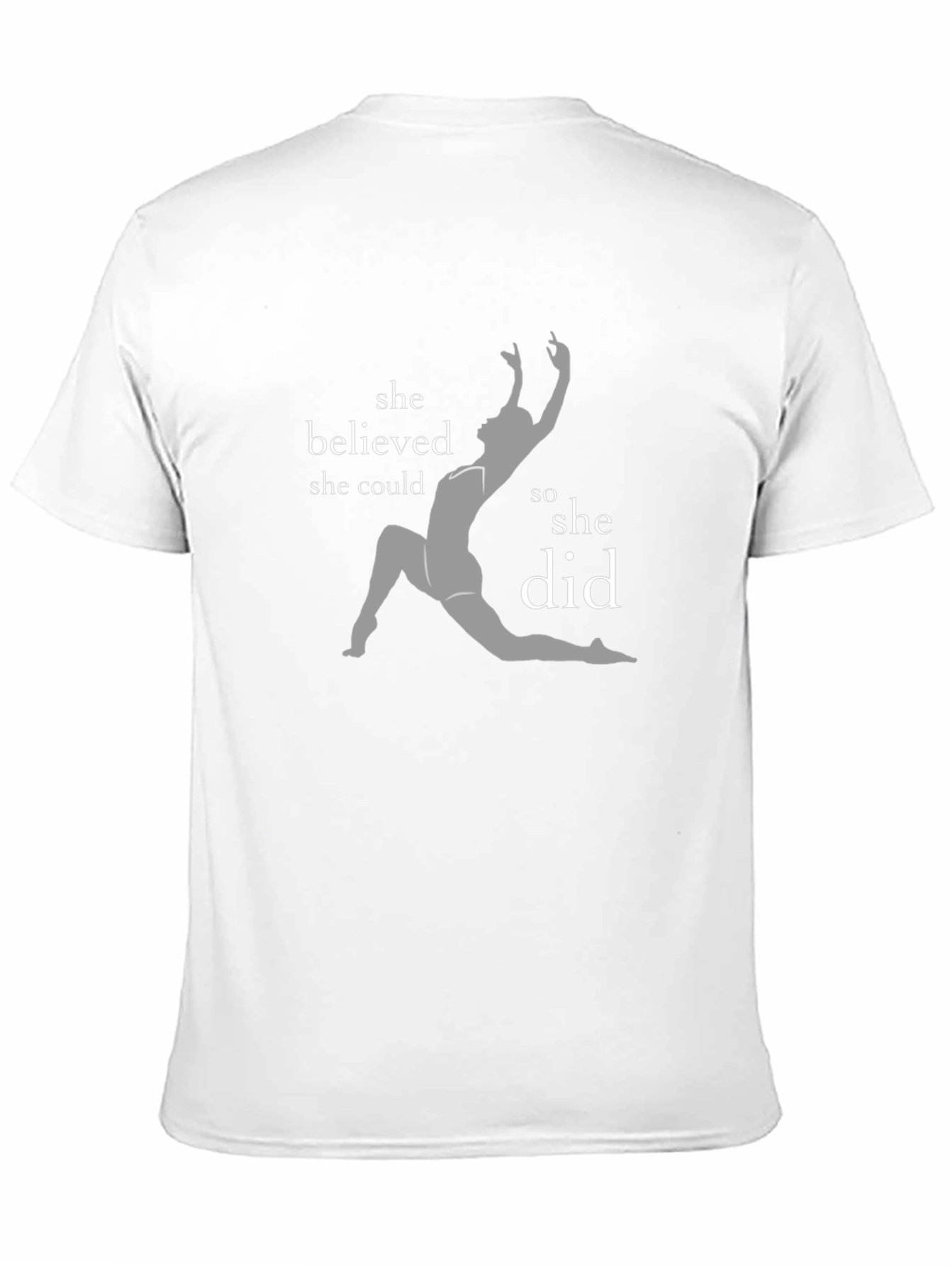 Camiseta Negra con Diseño de Gimnasta