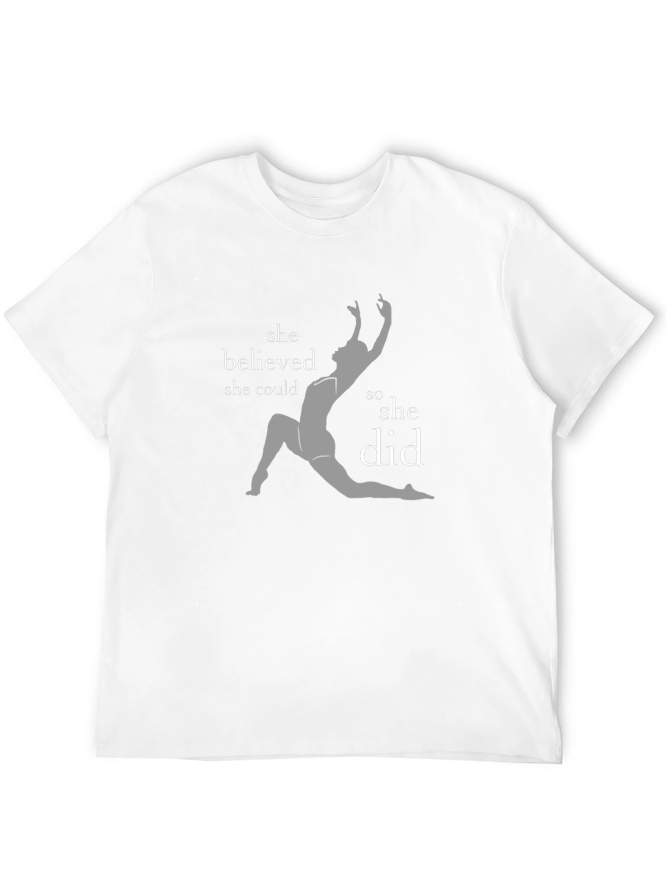 Camiseta Negra con Diseño de Gimnasta