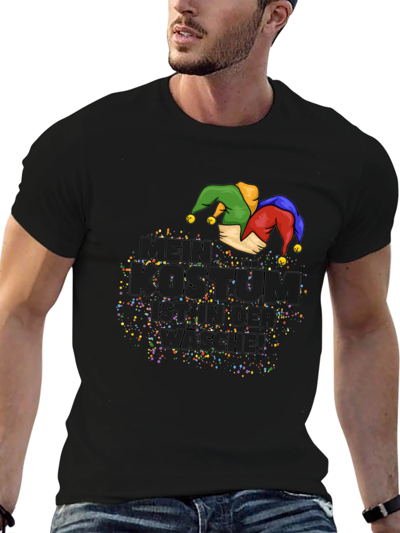 Camiseta Negra Mi Disfraz Está Lavándose