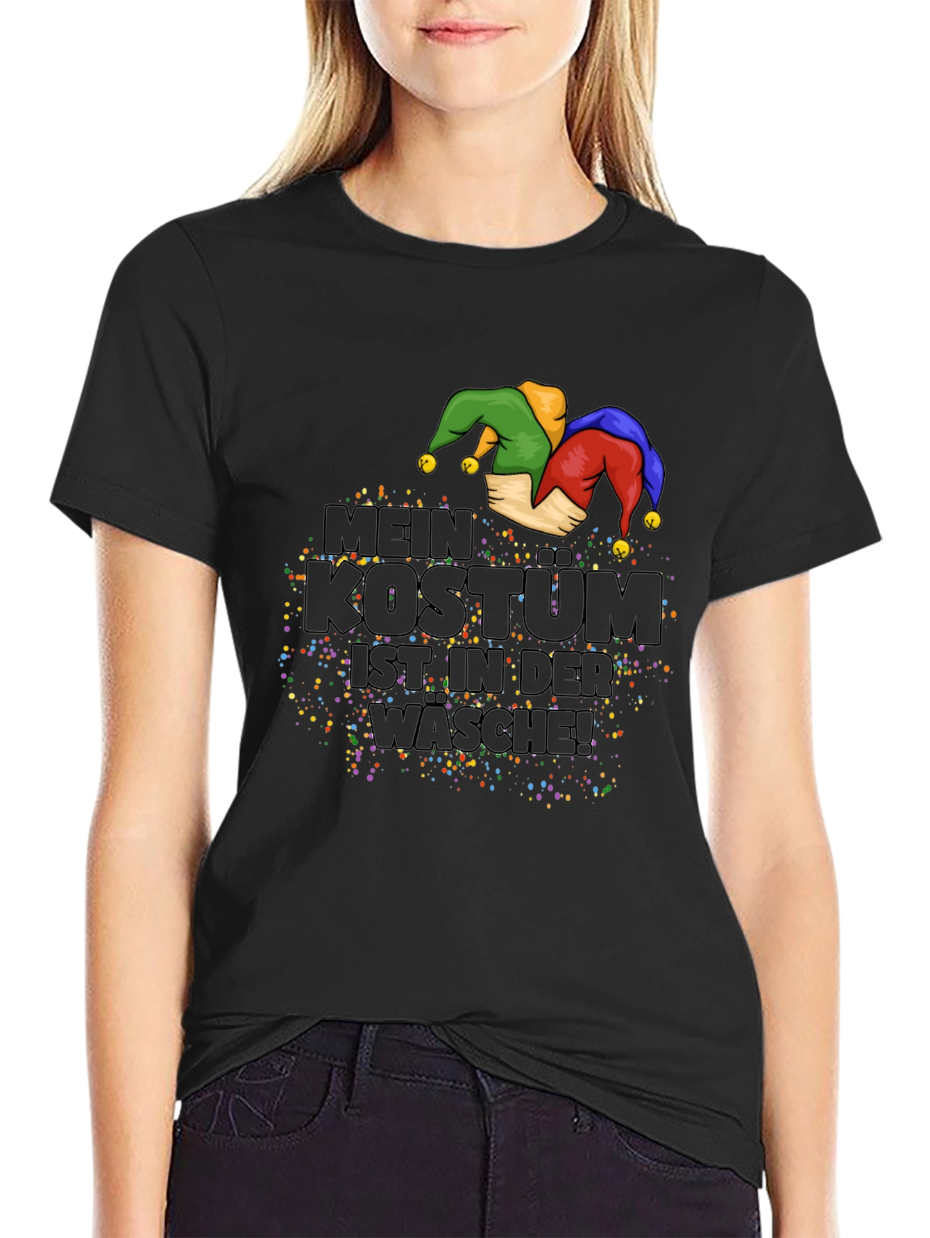 Camiseta Negra Mi Disfraz Está Lavándose