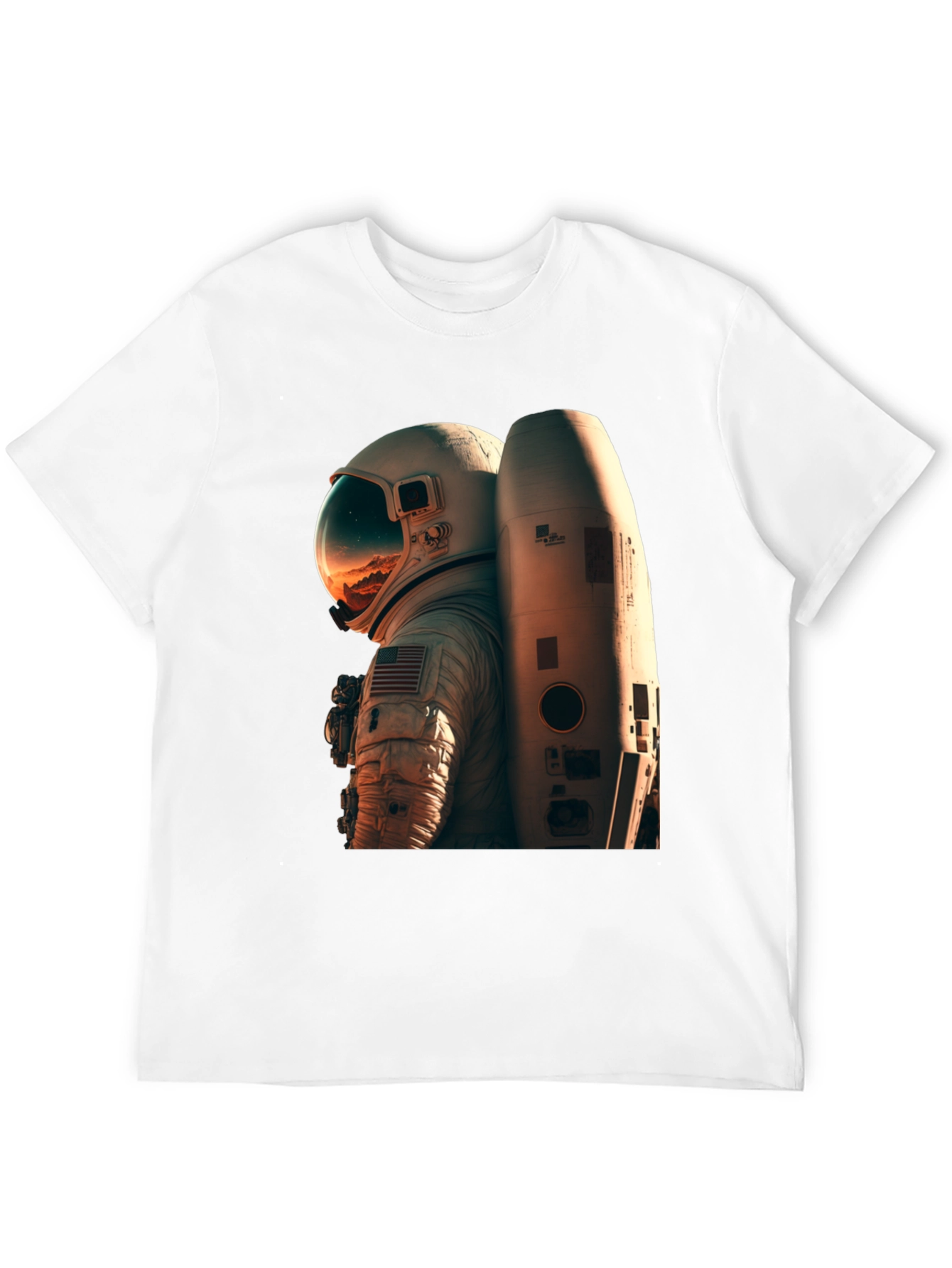 Camiseta Negra Astronauta Espacio Unisex