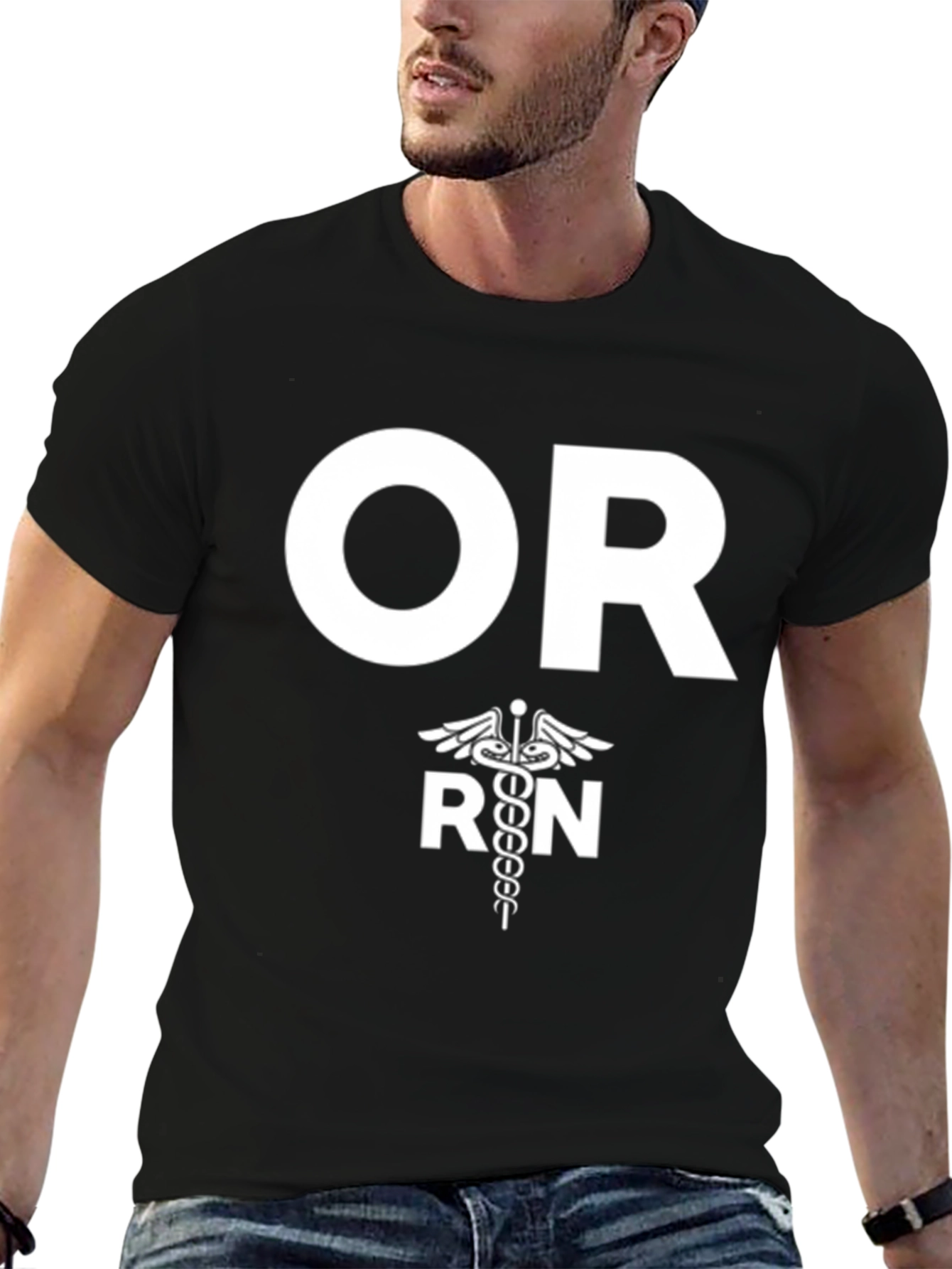 Camiseta Negra OR RN - Enfermera Quirúrgica