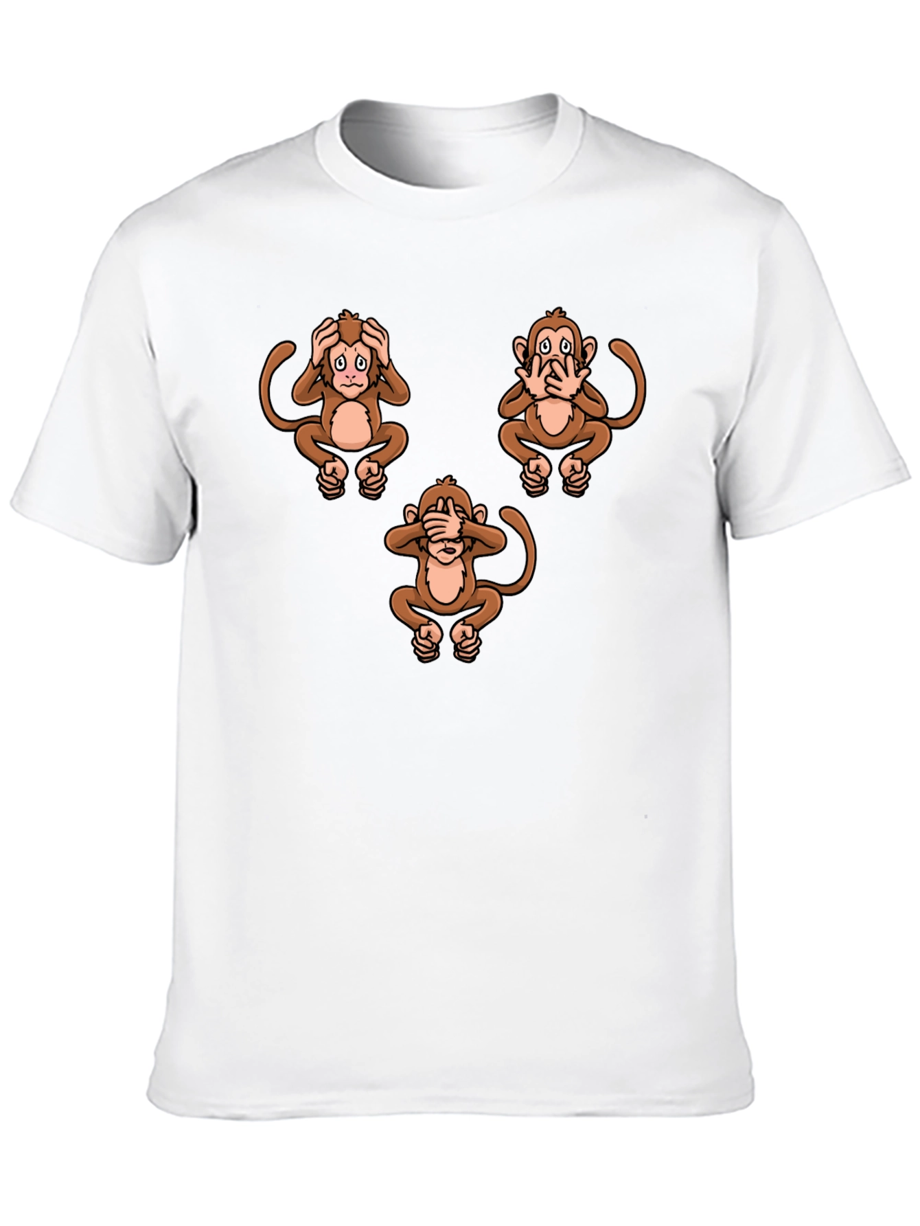 Camiseta Hombre Diseño Gráfico Monos Sabios