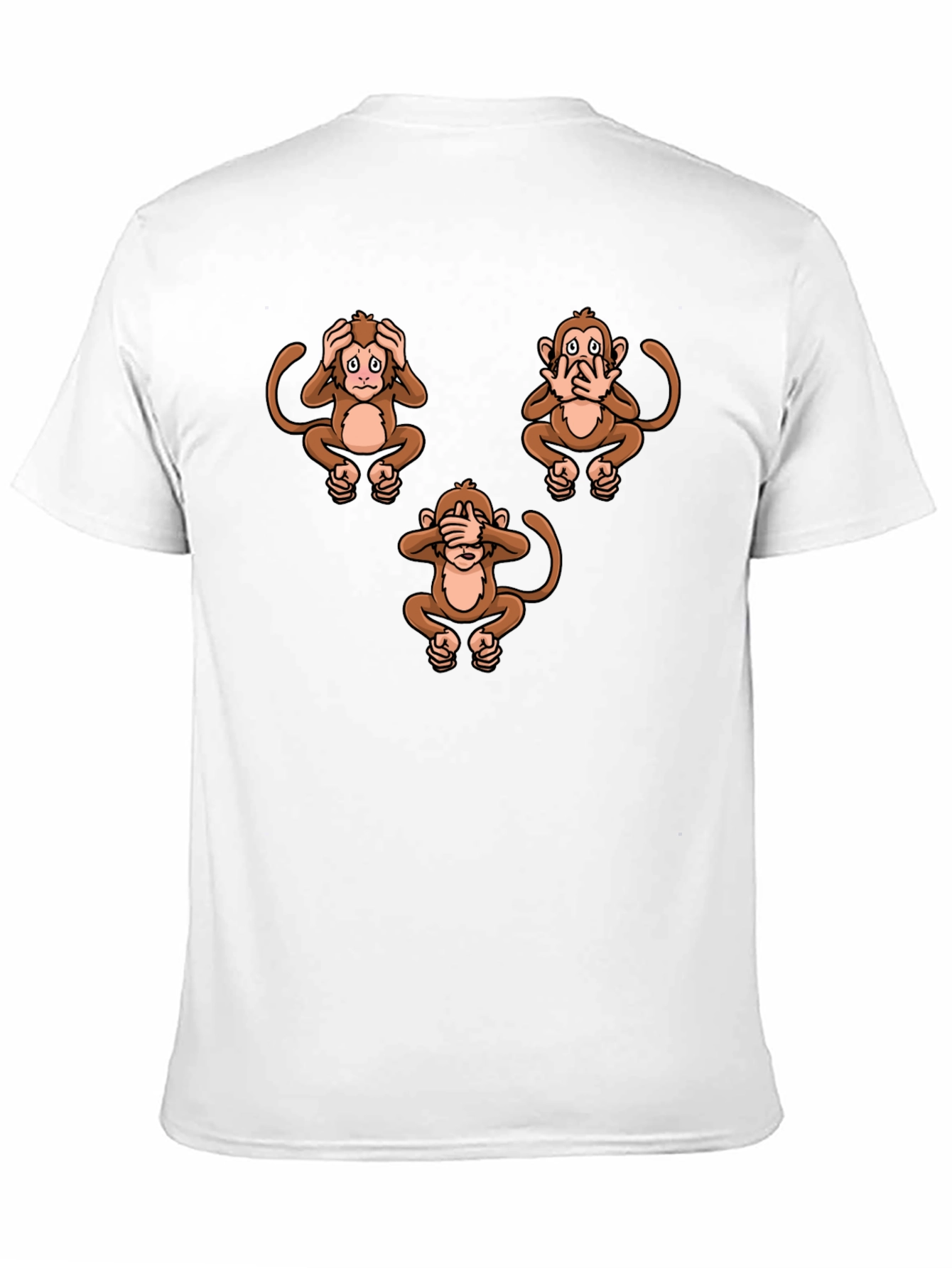 Camiseta Hombre Diseño Gráfico Monos Sabios