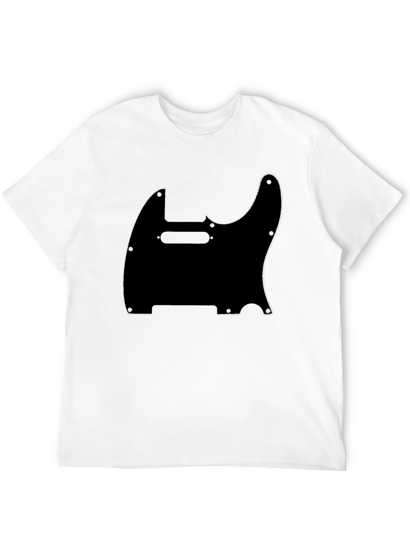 Camiseta Negra con Diseño de Guitarra Telecaster