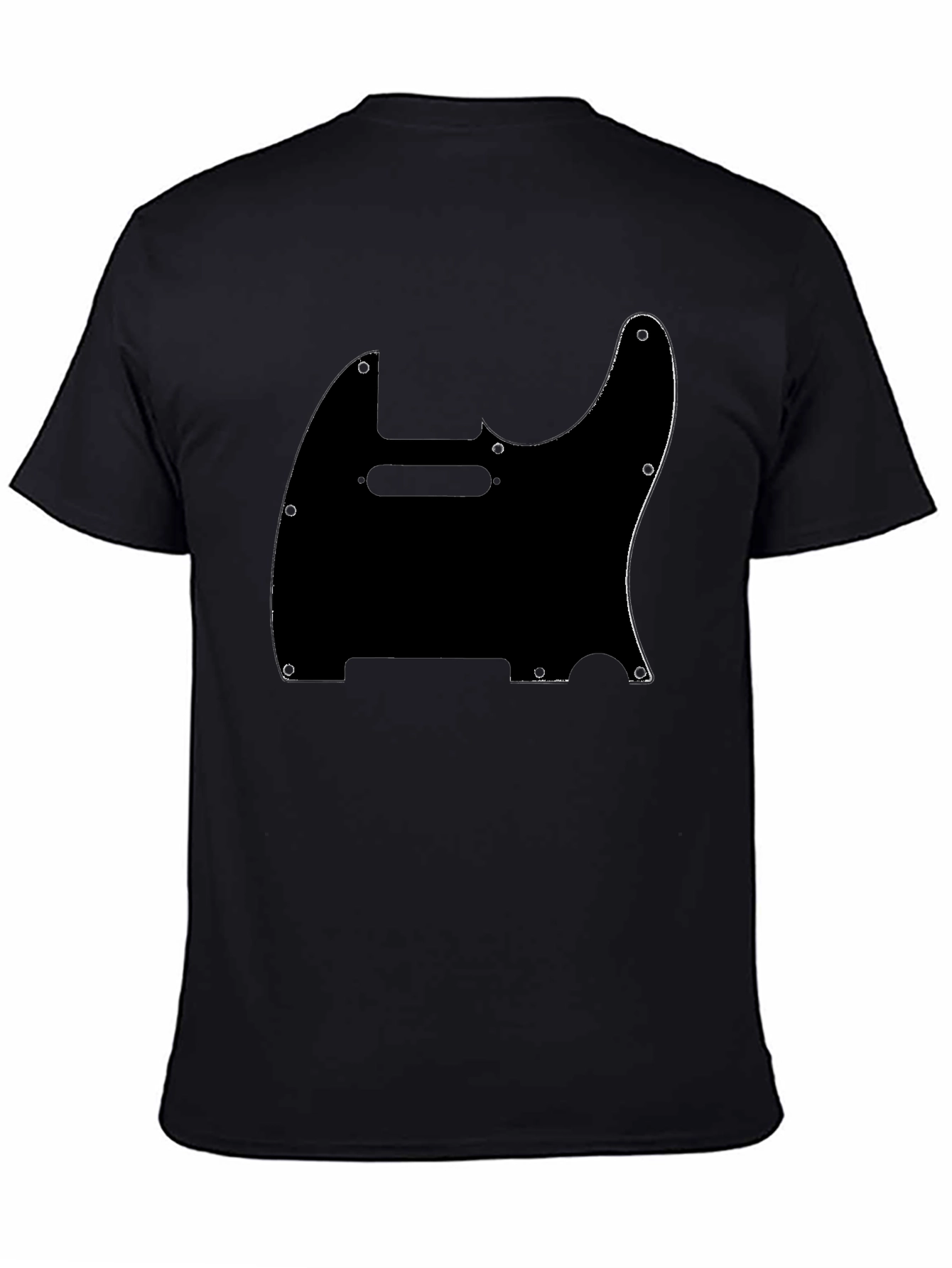 Camiseta Negra con Diseño de Guitarra Telecaster