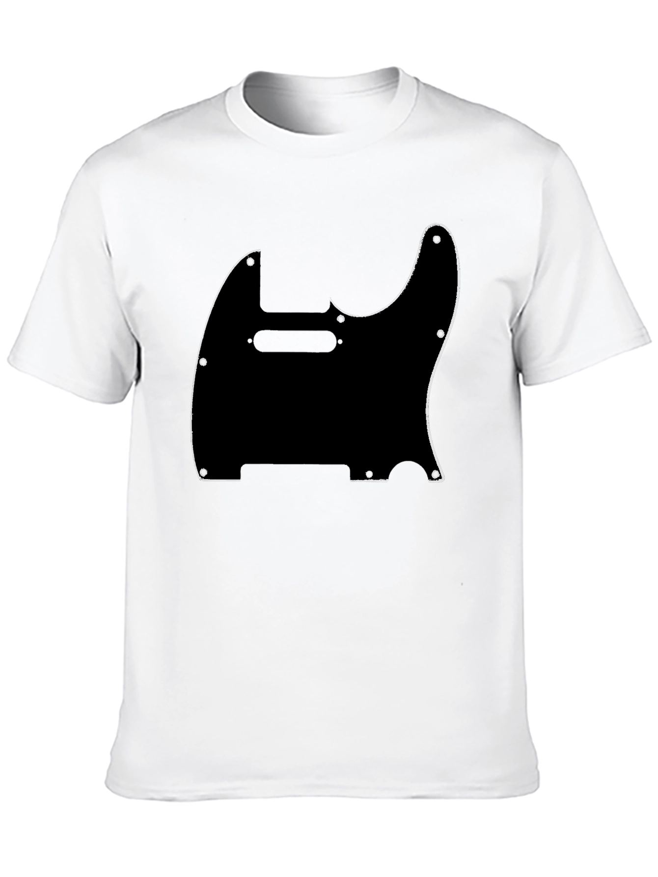 Camiseta Negra con Diseño de Guitarra Telecaster