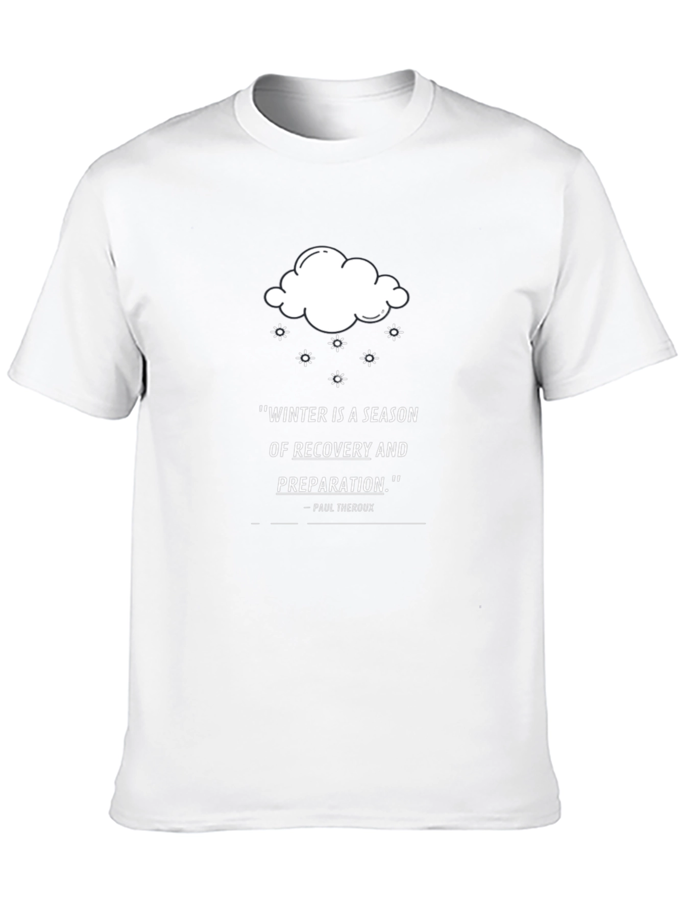Camiseta Negra Cita Inspiradora Invierno