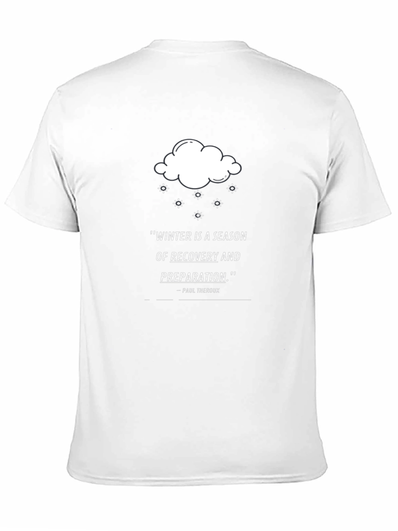 Camiseta Negra Cita Inspiradora Invierno