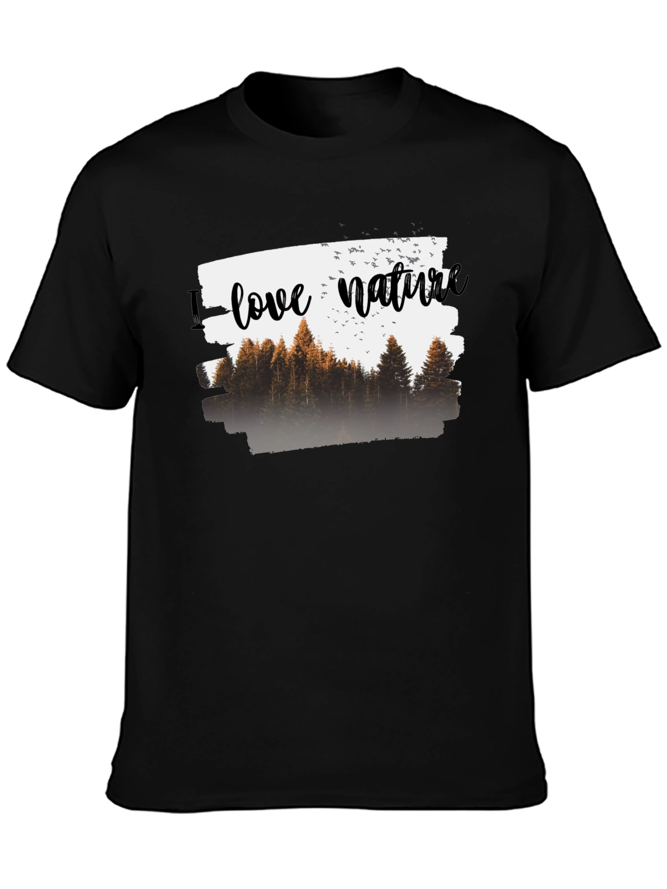 Camiseta Negra Hombre - Amo la Naturaleza