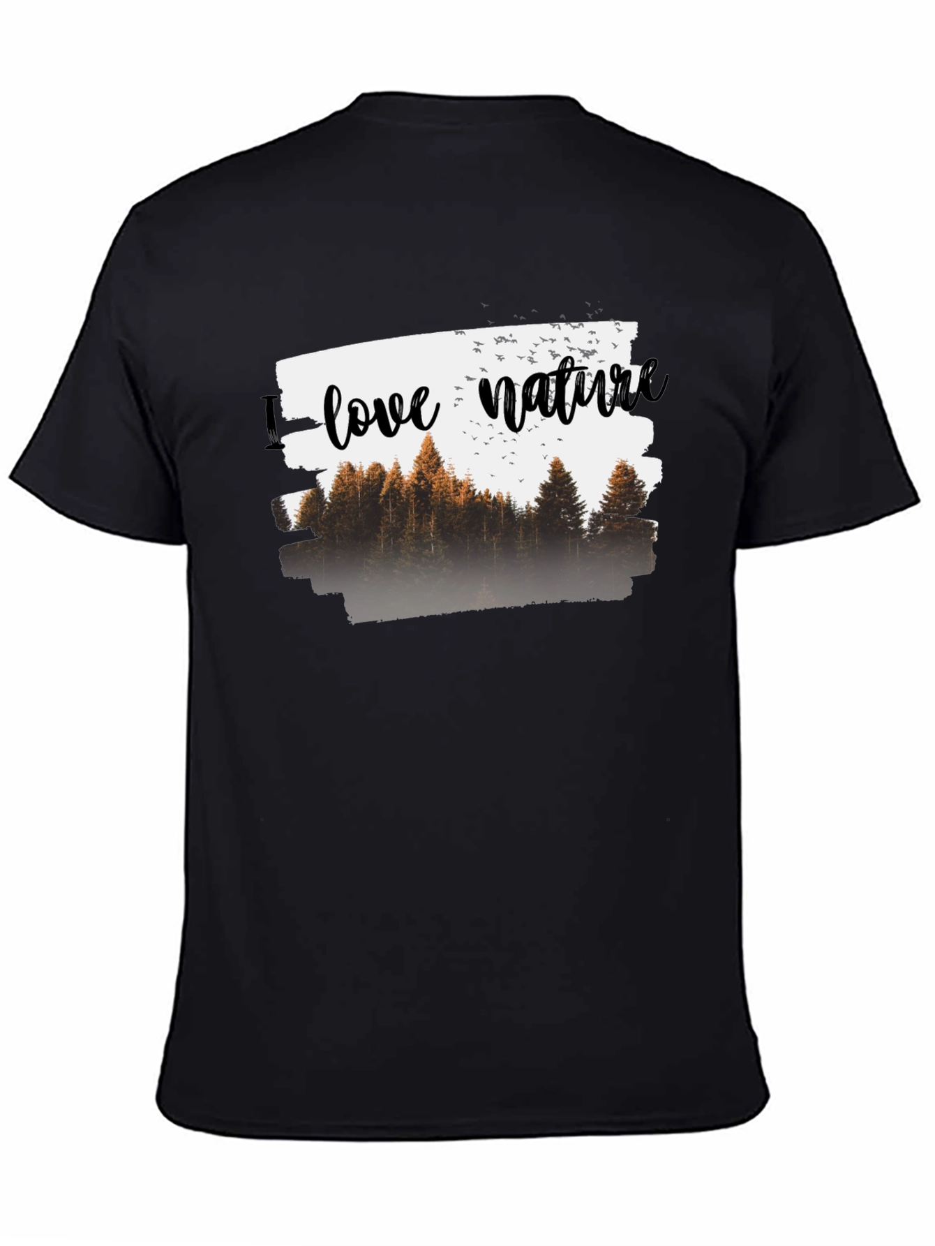 Camiseta Negra Hombre - Amo la Naturaleza