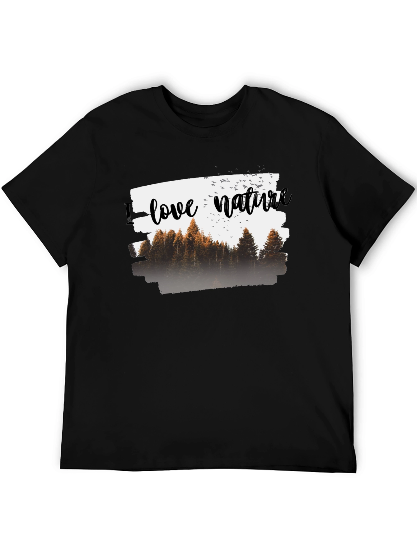 Camiseta Negra Hombre - Amo la Naturaleza