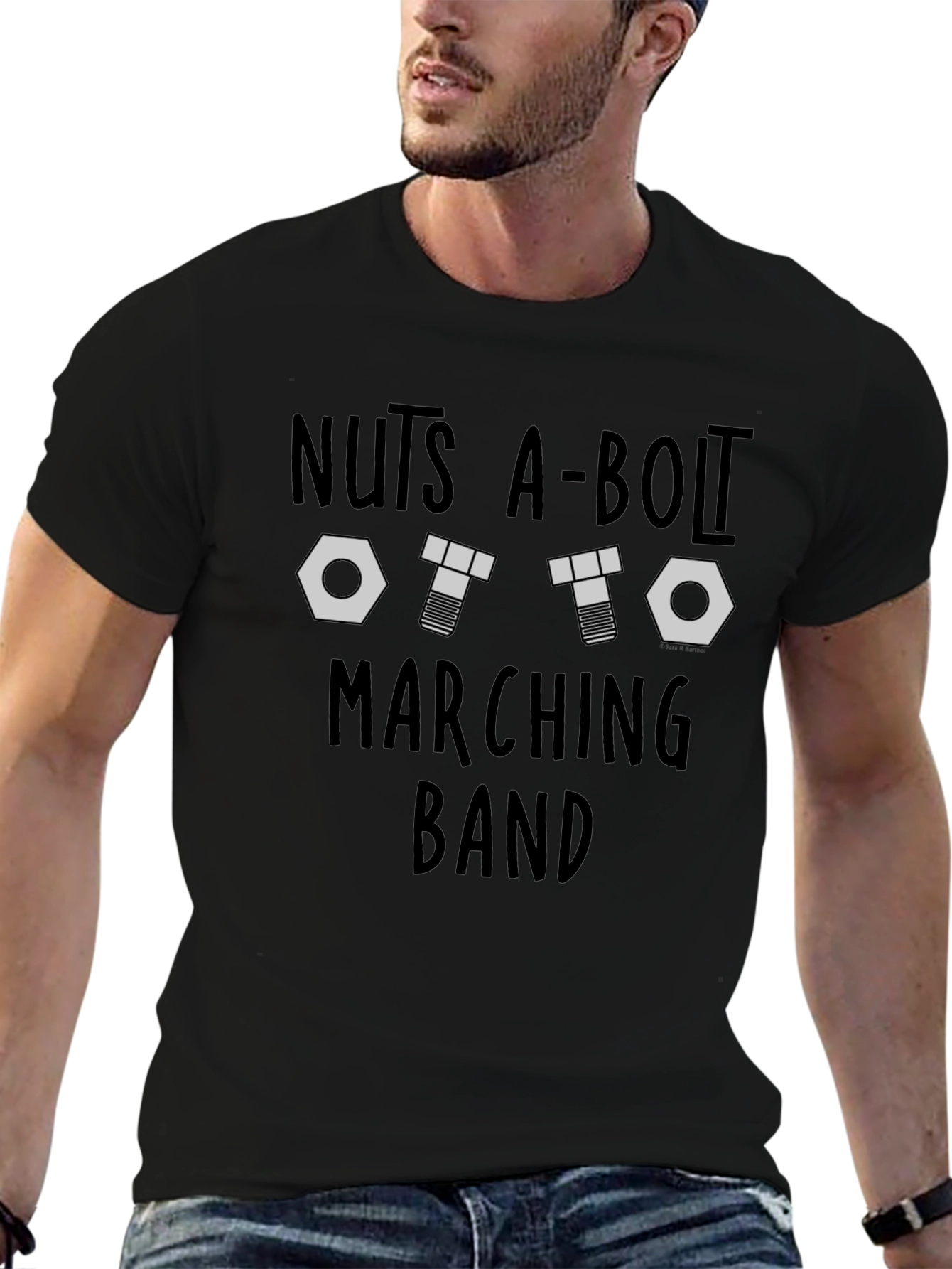 Camiseta Negra Nuts A-Bolt Marching Band