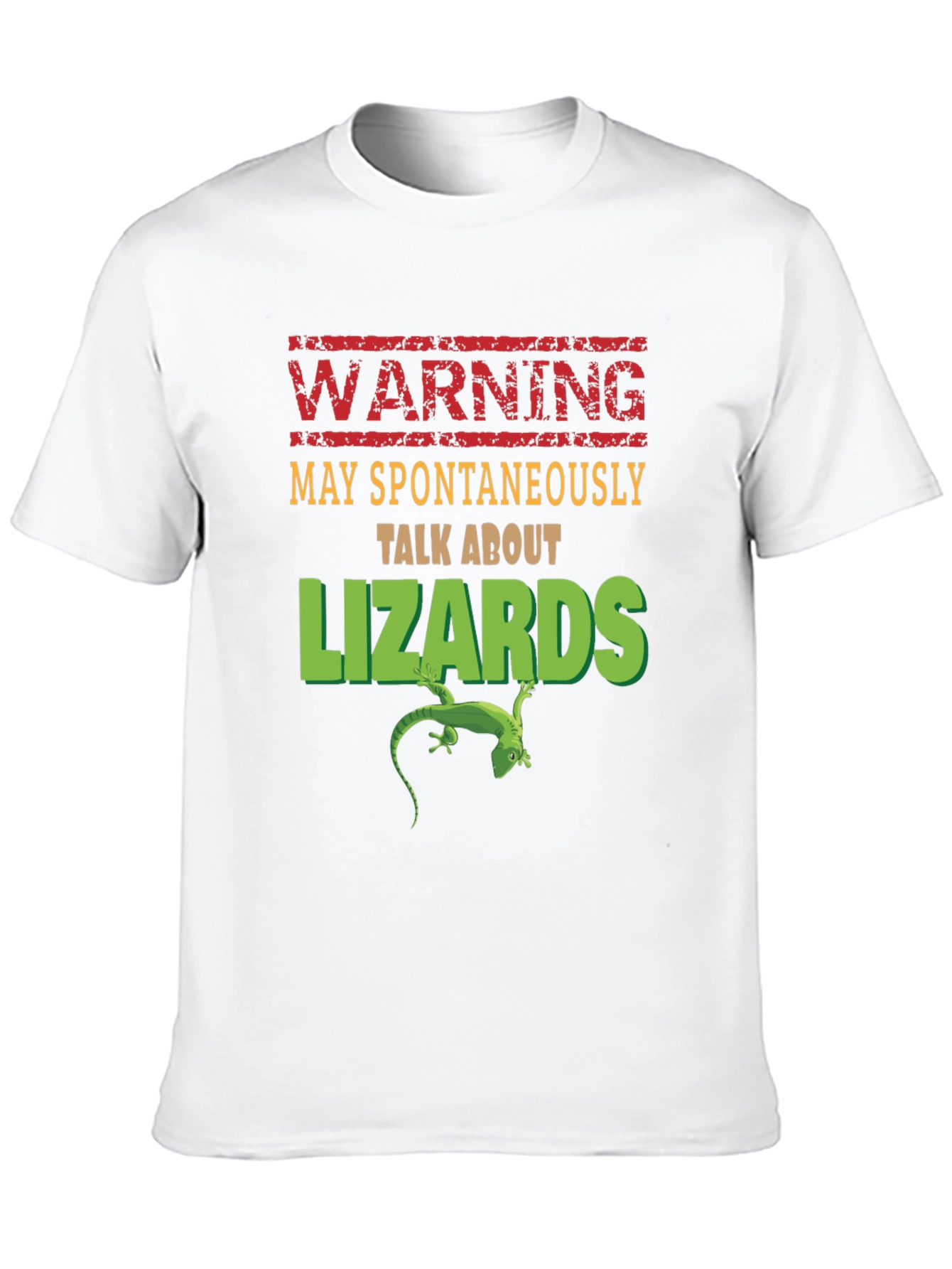 Camiseta Negra con Diseño de Advertencia de Lagartos