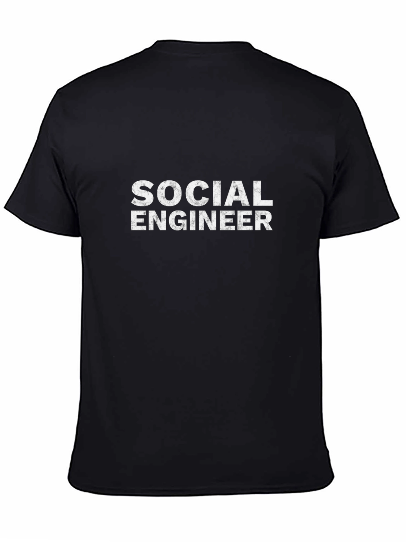 Camiseta Negra Ingeniero Social para Hombre