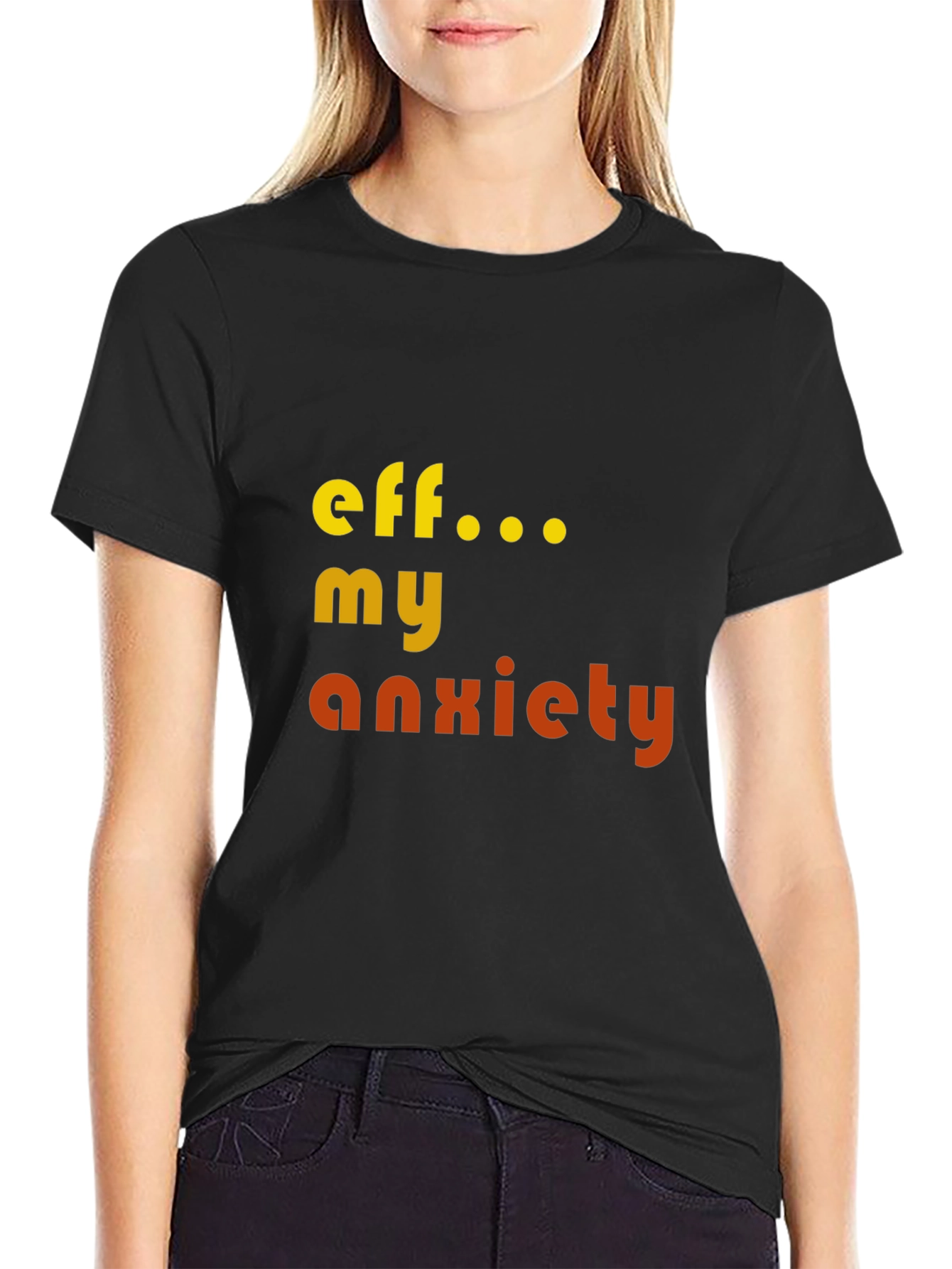Camiseta Eff... My Anxiety Negra Unisex