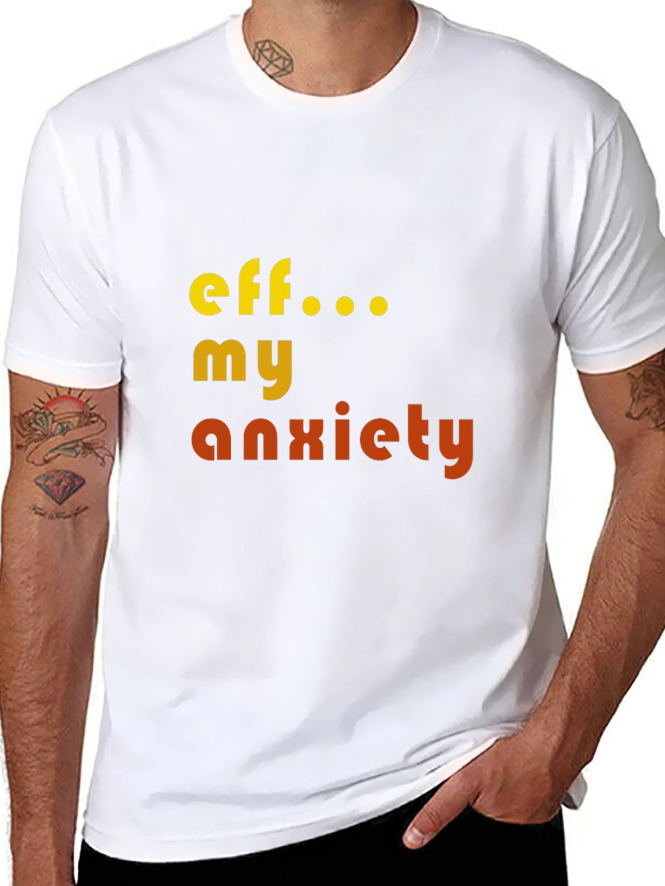 Camiseta Eff... My Anxiety Negra Unisex