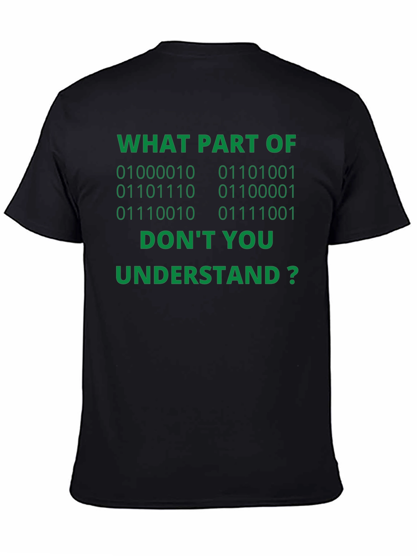 Camiseta Negra: ¿Qué Parte de Binario No Entiendes?
