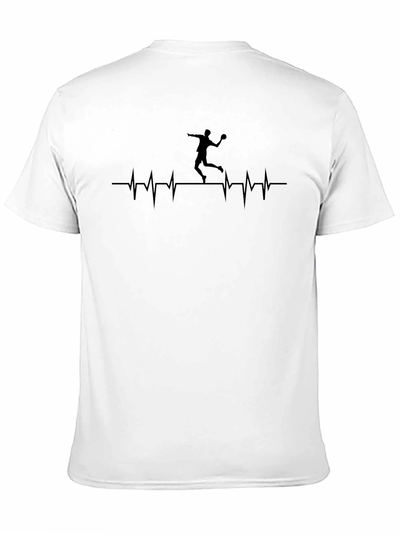 Camiseta Negra Latido Balonmano Hombre