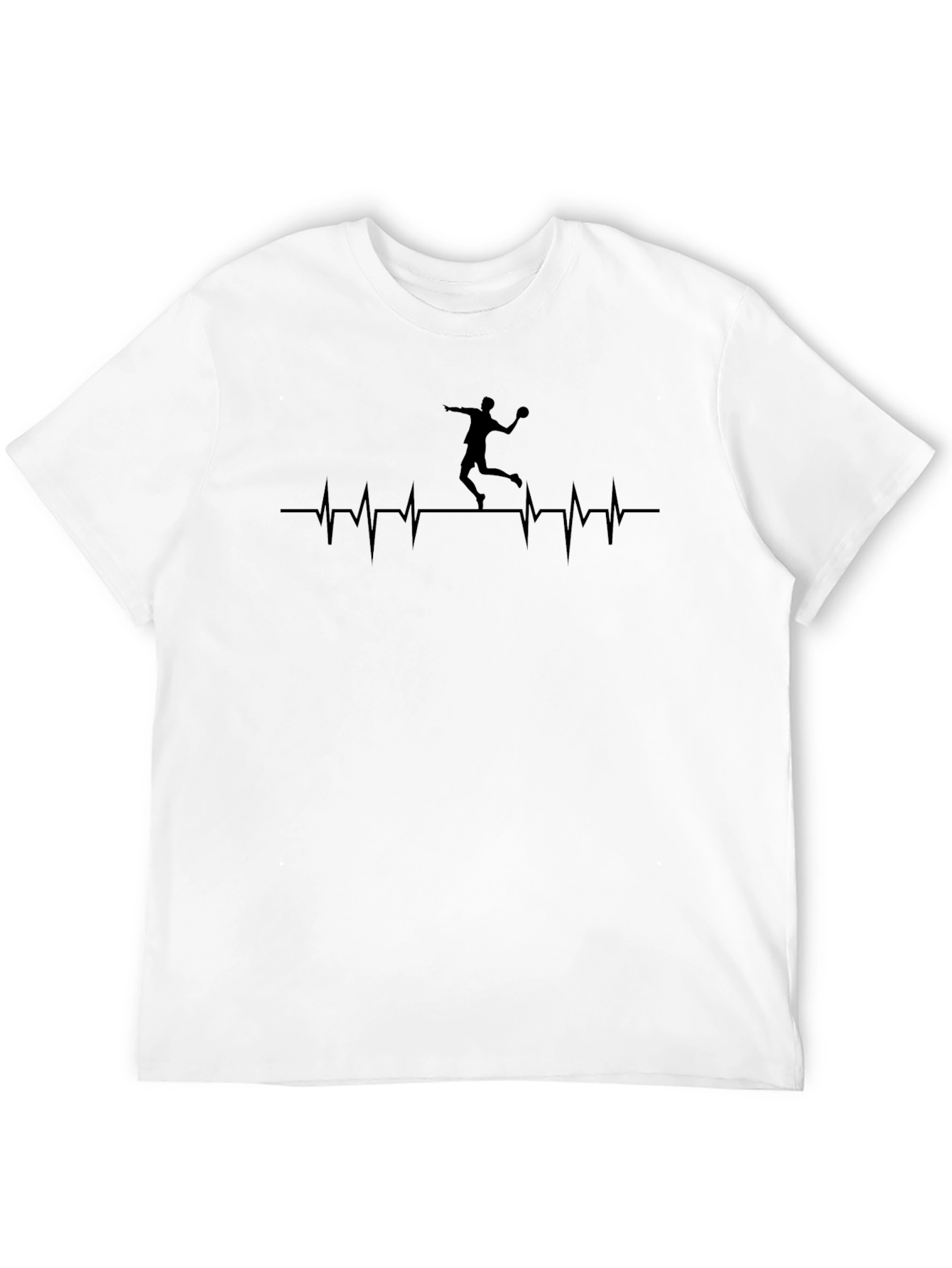 Camiseta Negra Latido Balonmano Hombre