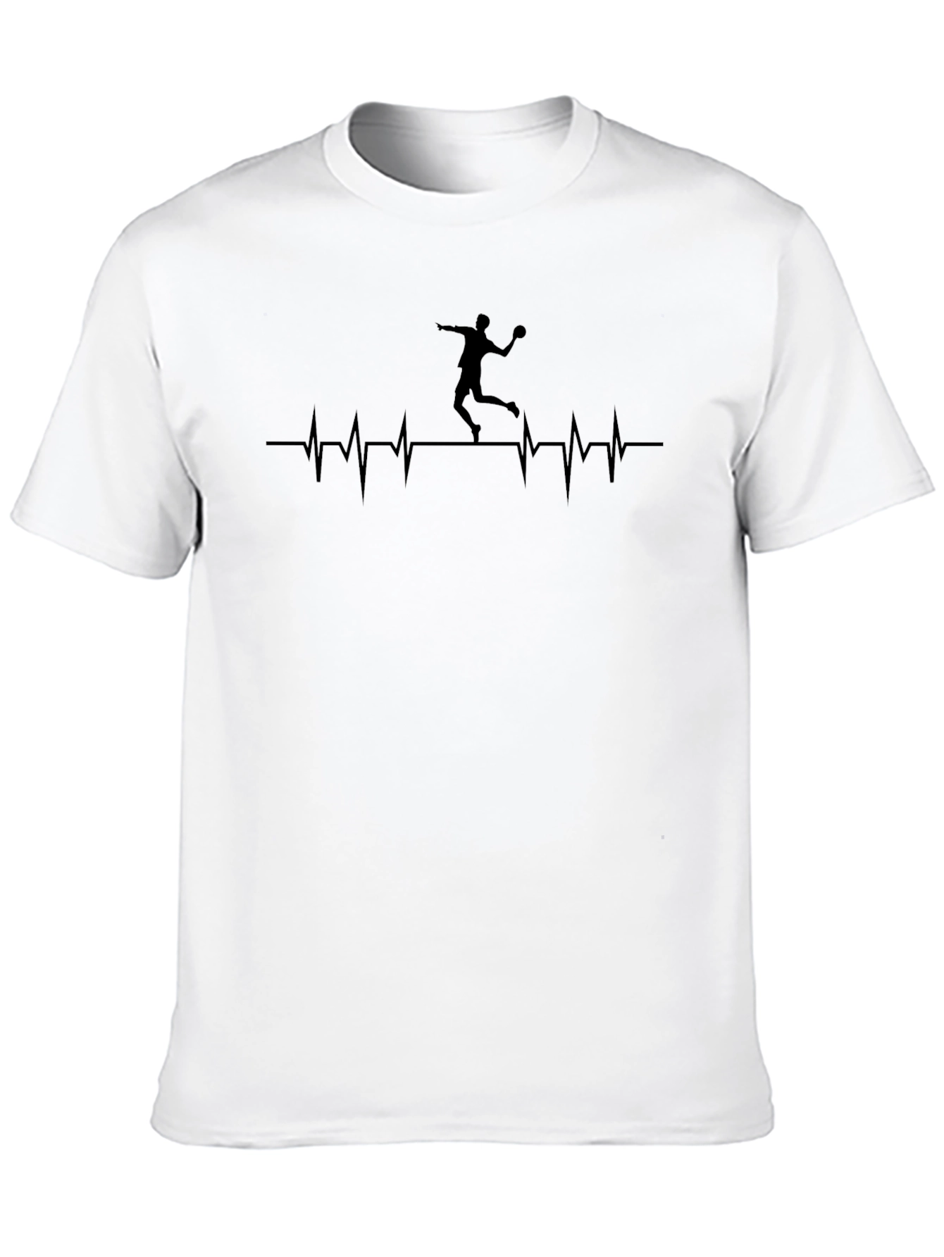 Camiseta Negra Latido Balonmano Hombre