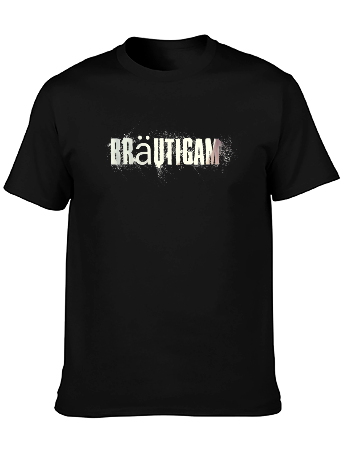 Camiseta Negra Bräutigam para Hombre - Estilo Casual