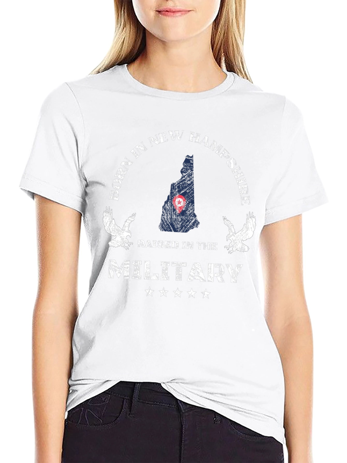 Camiseta Negra Nacido en New Hampshire