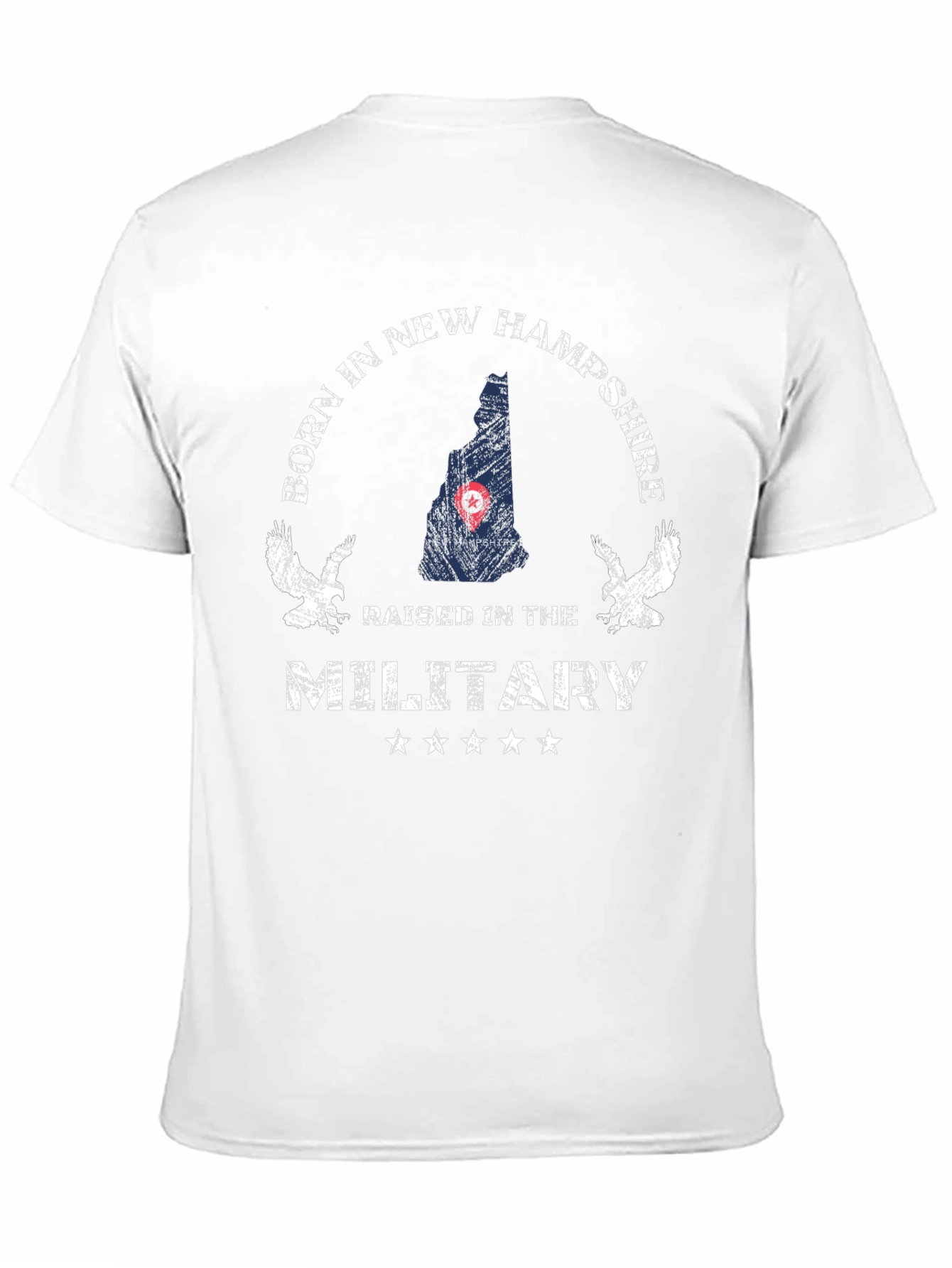 Camiseta Negra Nacido en New Hampshire