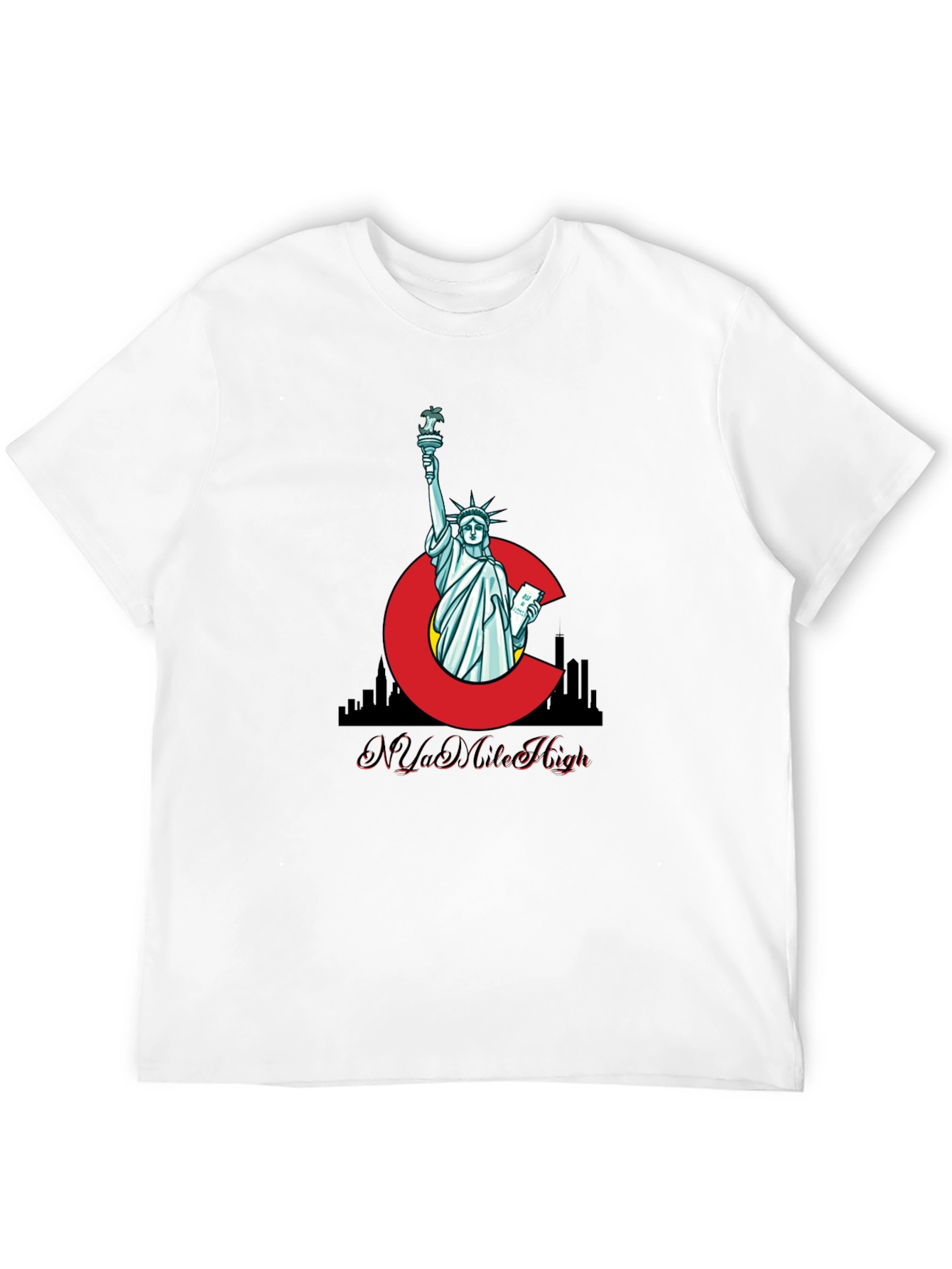 Camiseta Negra N Ya Mile High Estatua Libertad