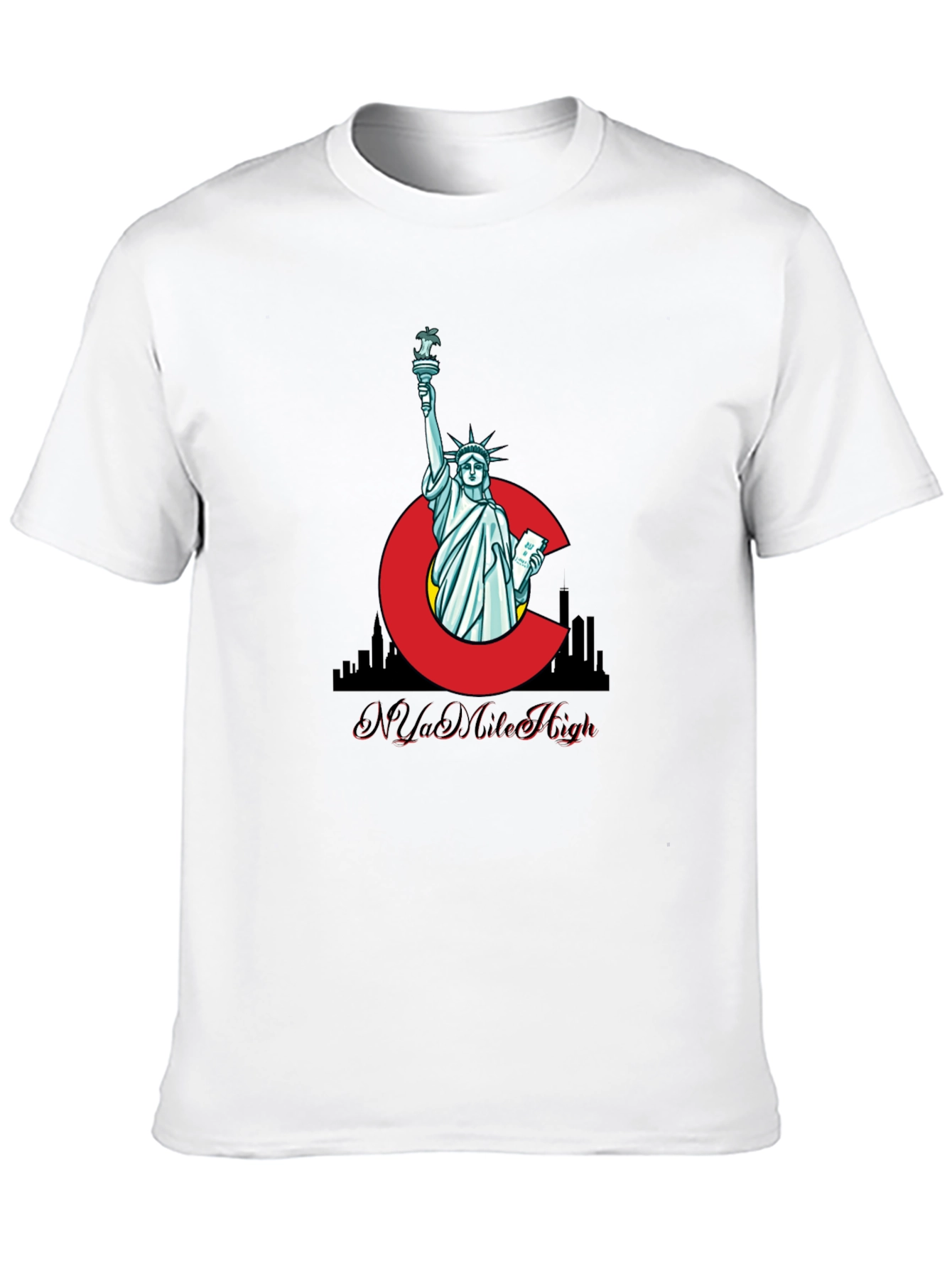 Camiseta Negra N Ya Mile High Estatua Libertad