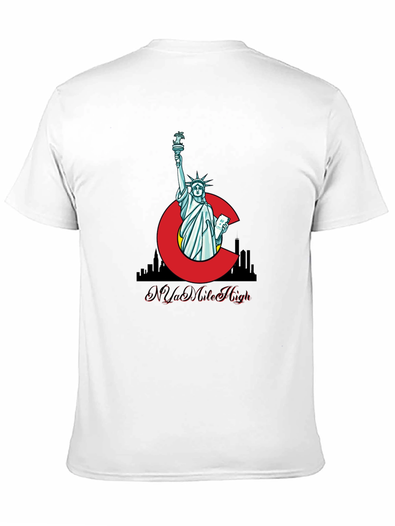 Camiseta Negra N Ya Mile High Estatua Libertad