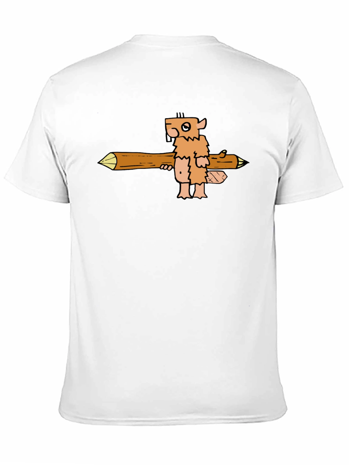 Camiseta Negra con Diseño de Castor Leñador