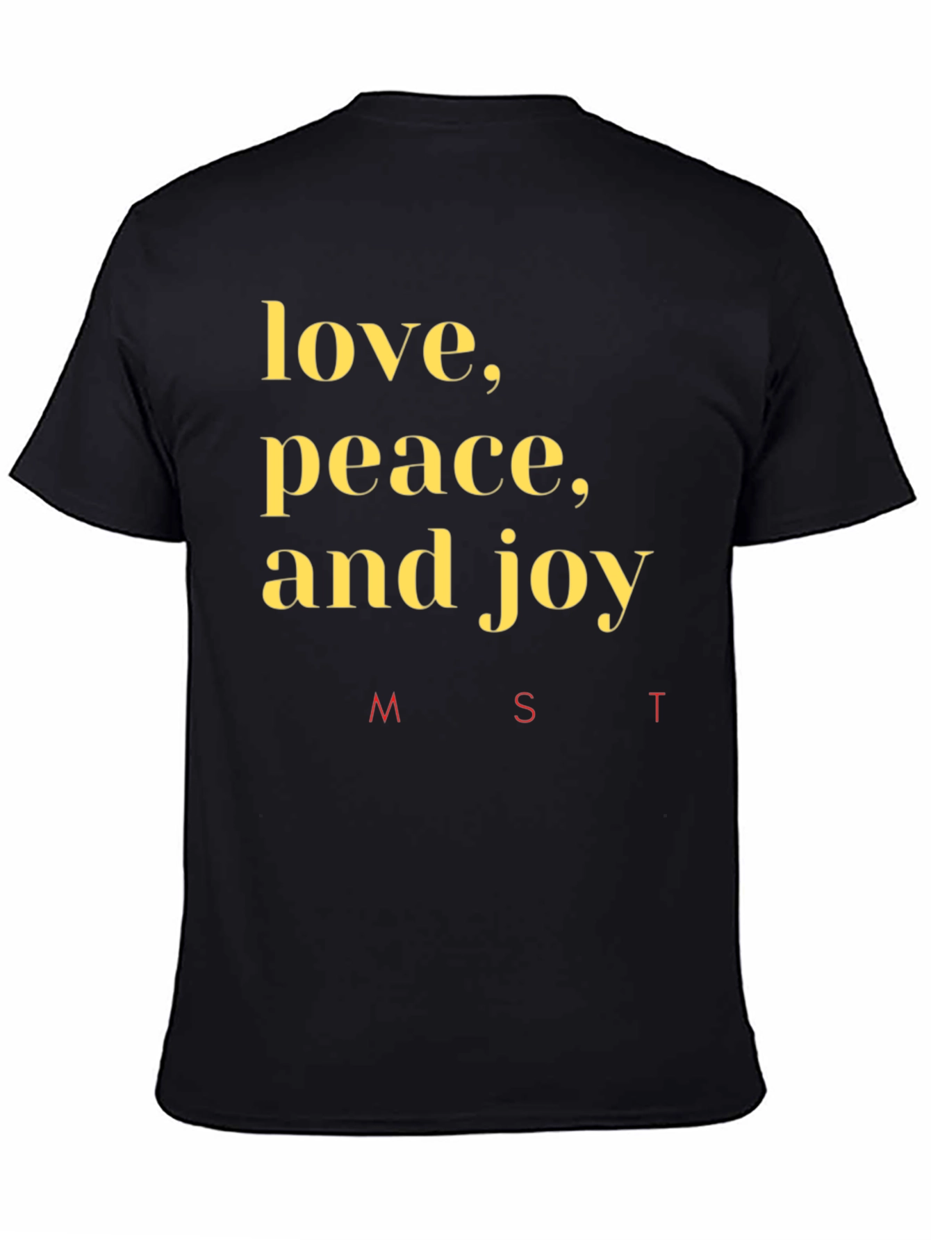 Camiseta Negra: Amor Paz y Alegría