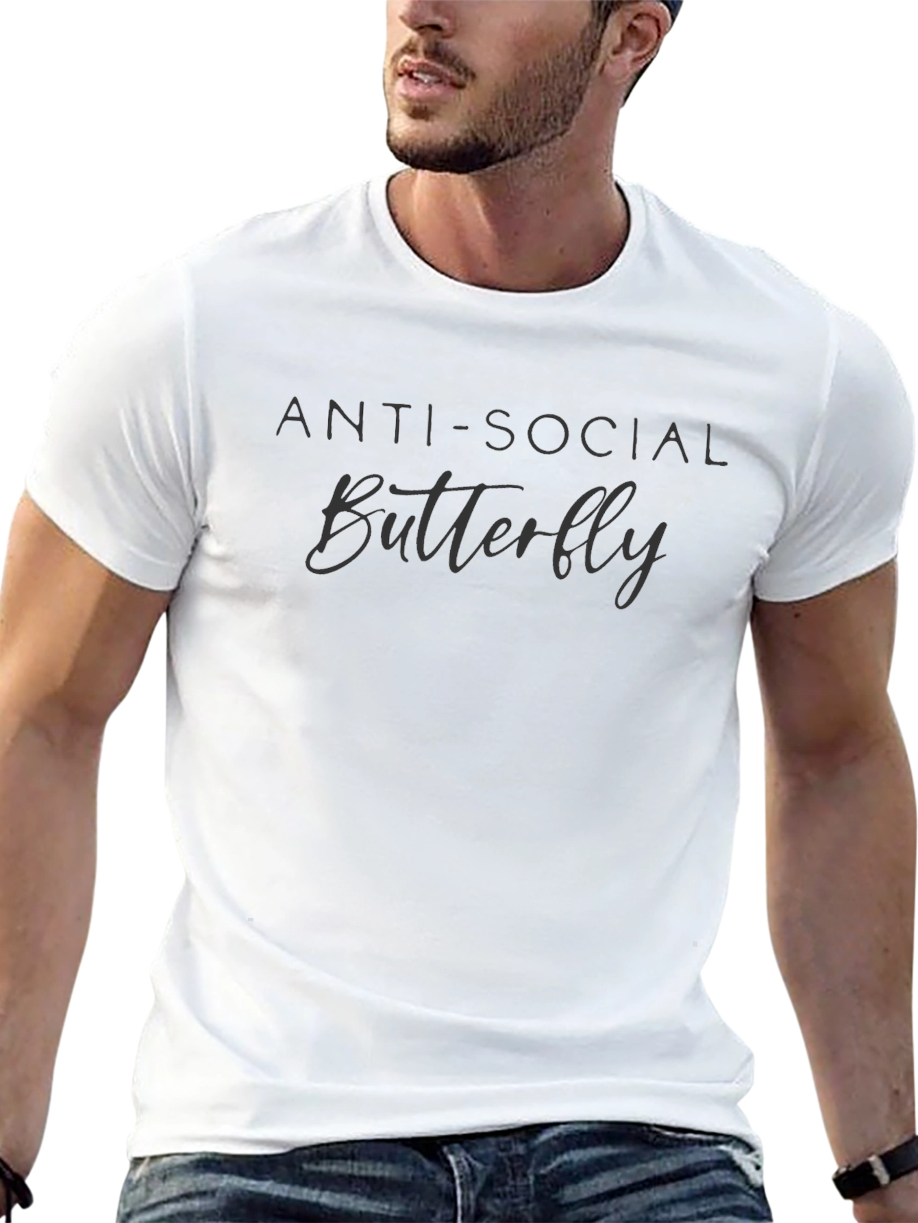 Camiseta Negra Anti-Social Butterfly