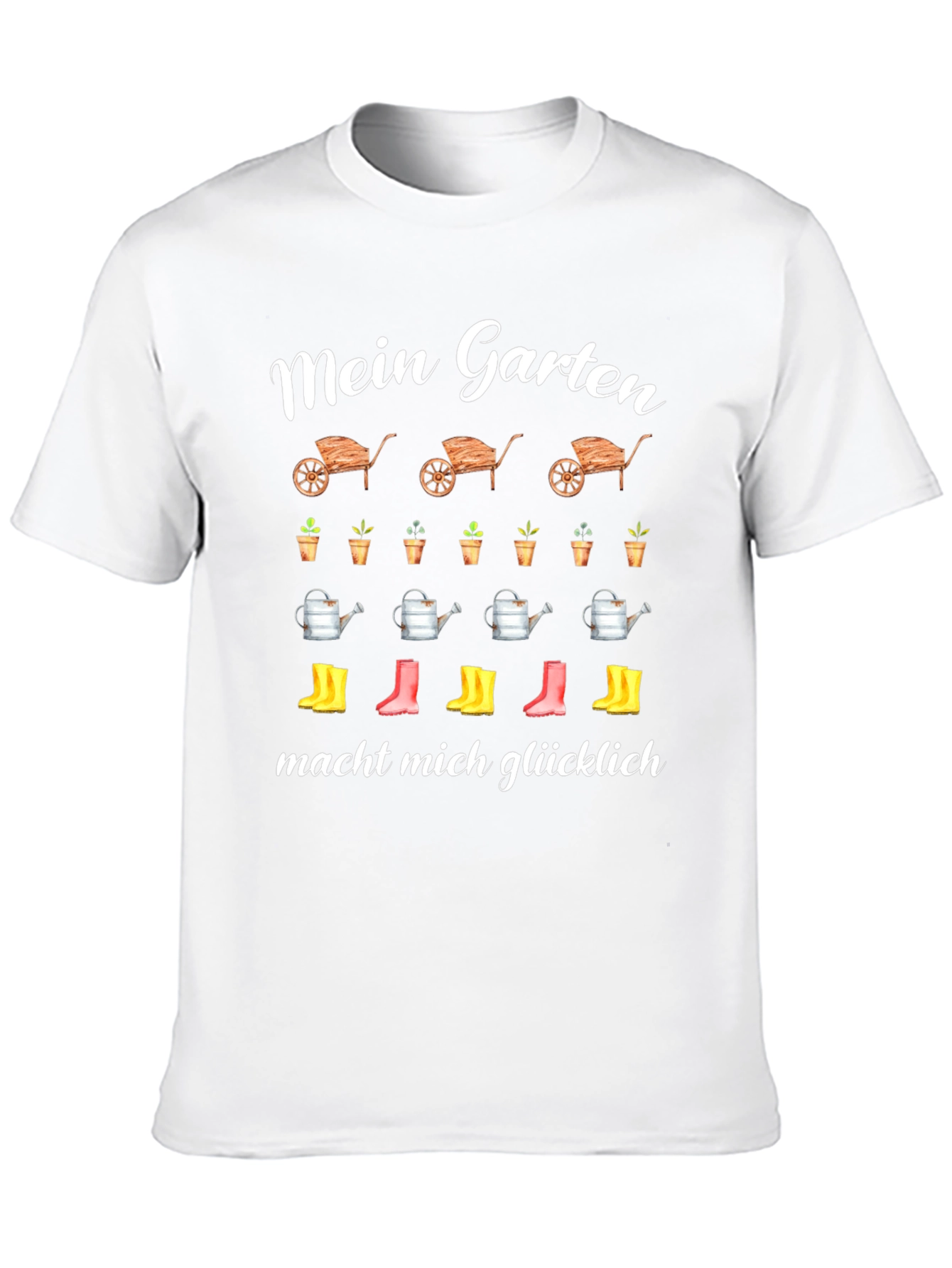 Camiseta Negra Jardín Feliz