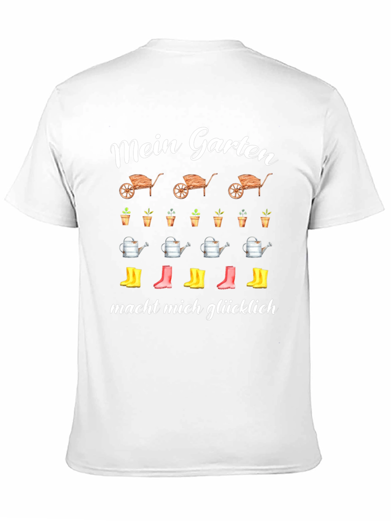 Camiseta Negra Jardín Feliz