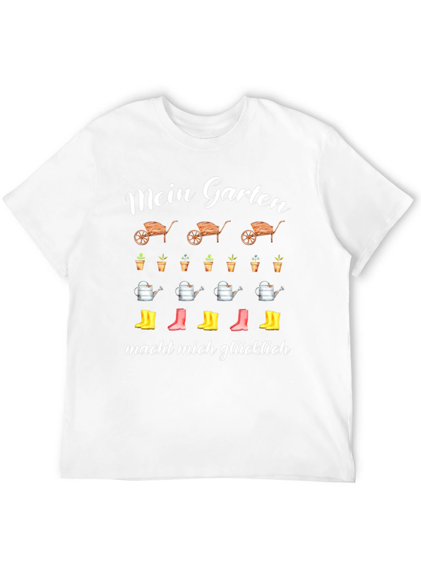 Camiseta Negra Jardín Feliz