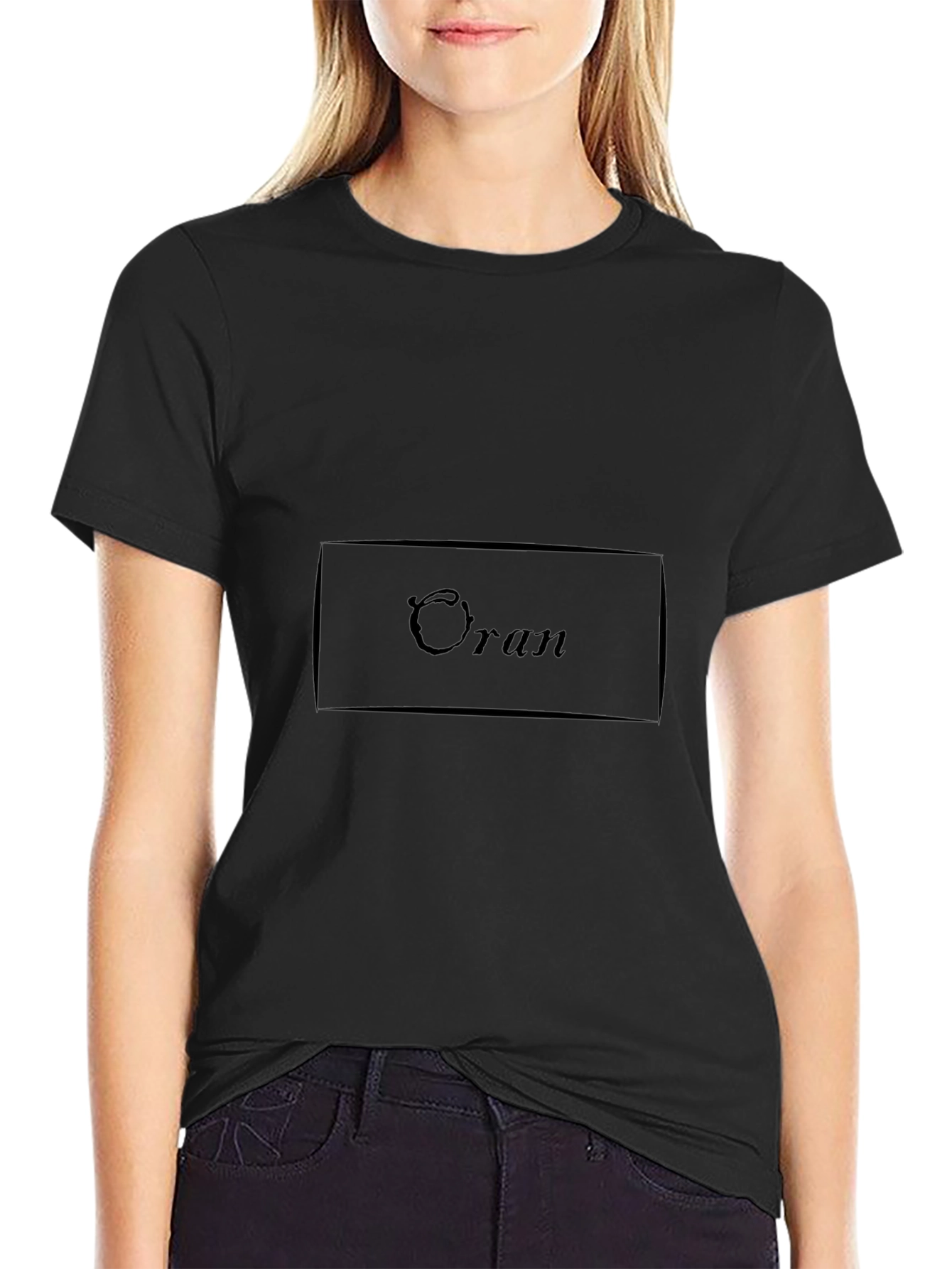 Camiseta Negra Oran Casual para Hombre
