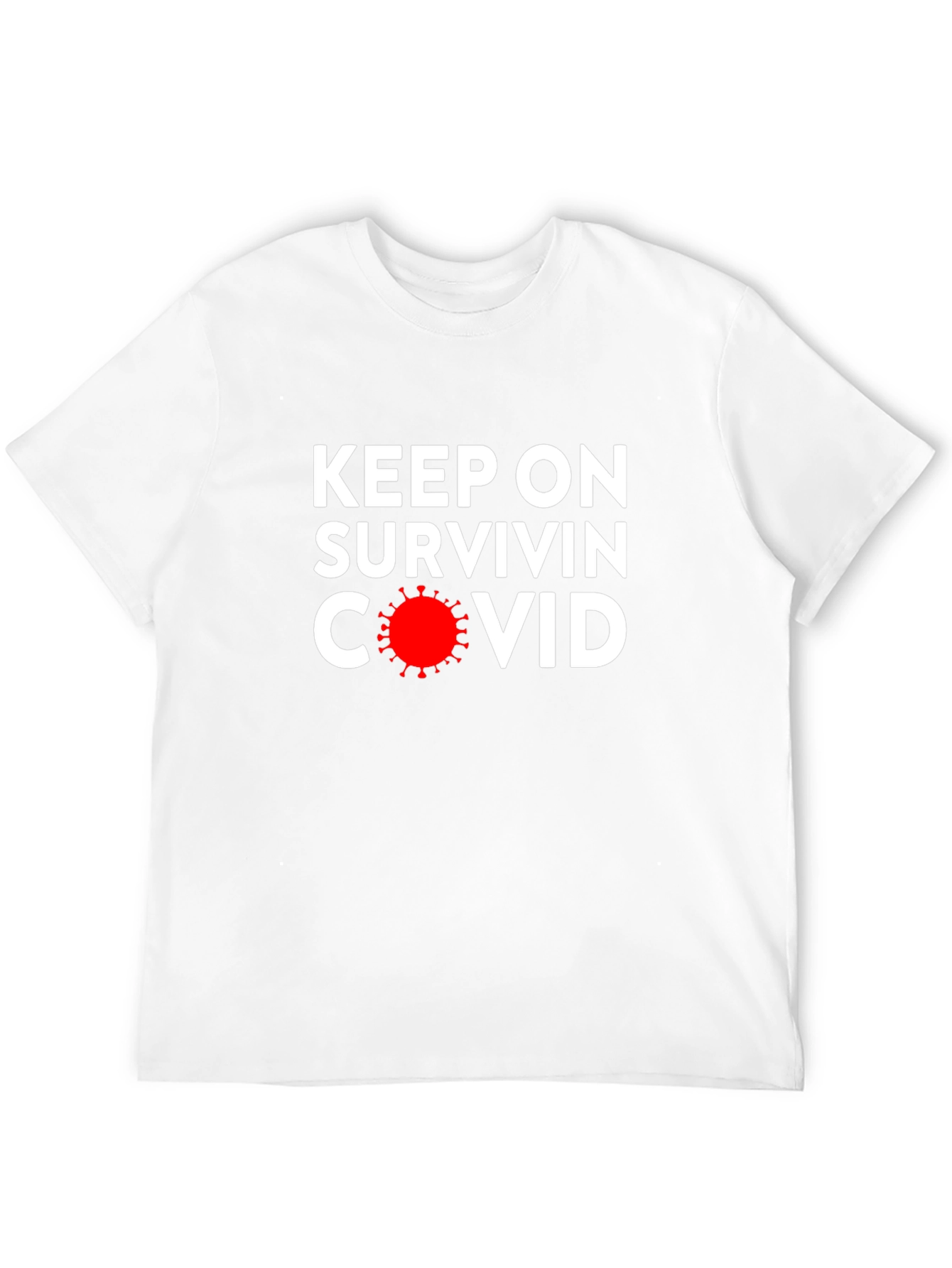 Camiseta Negra: Keep On Survivin COVID