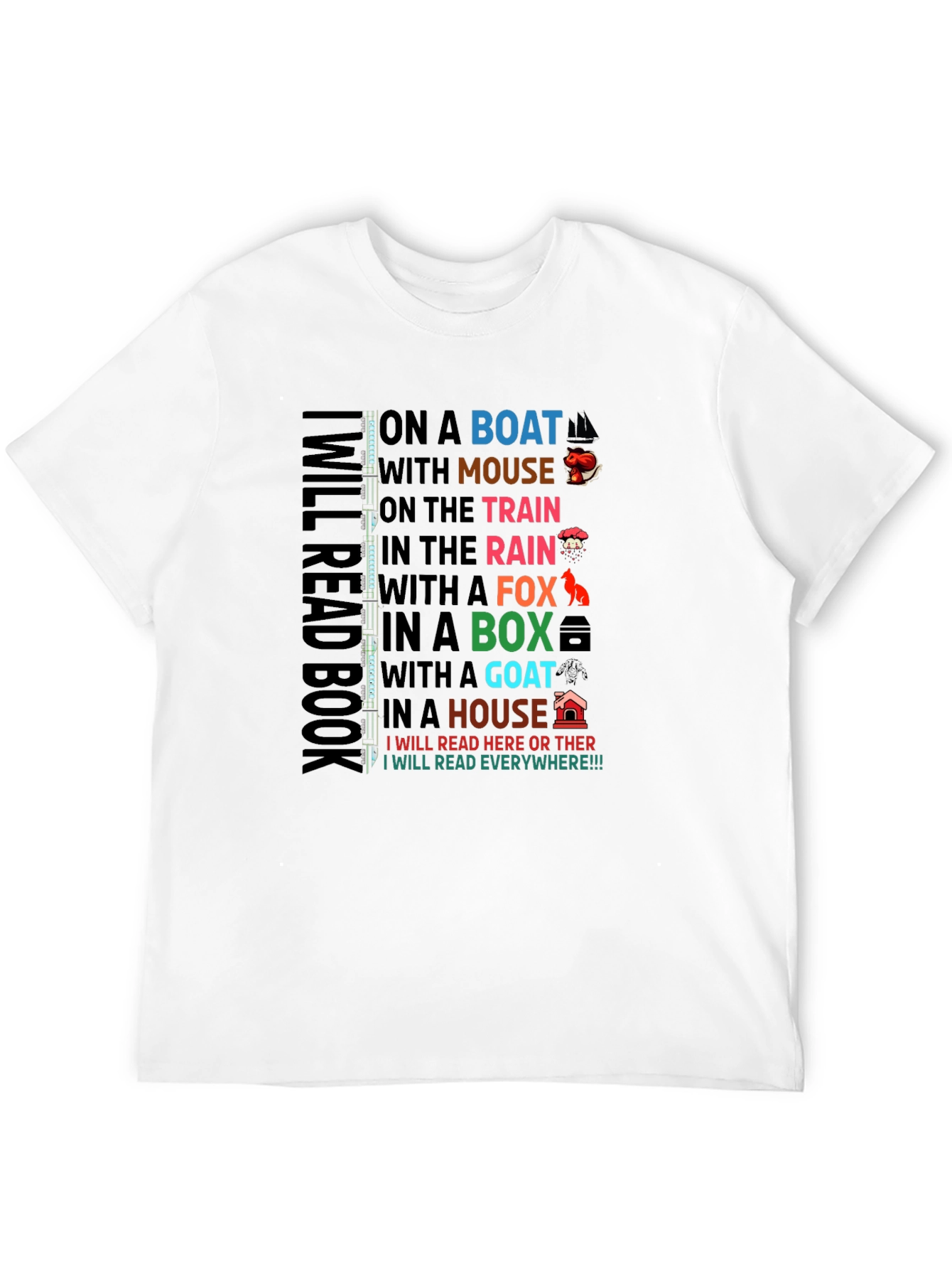 Camiseta Negra I Will Read Everywhere!!!