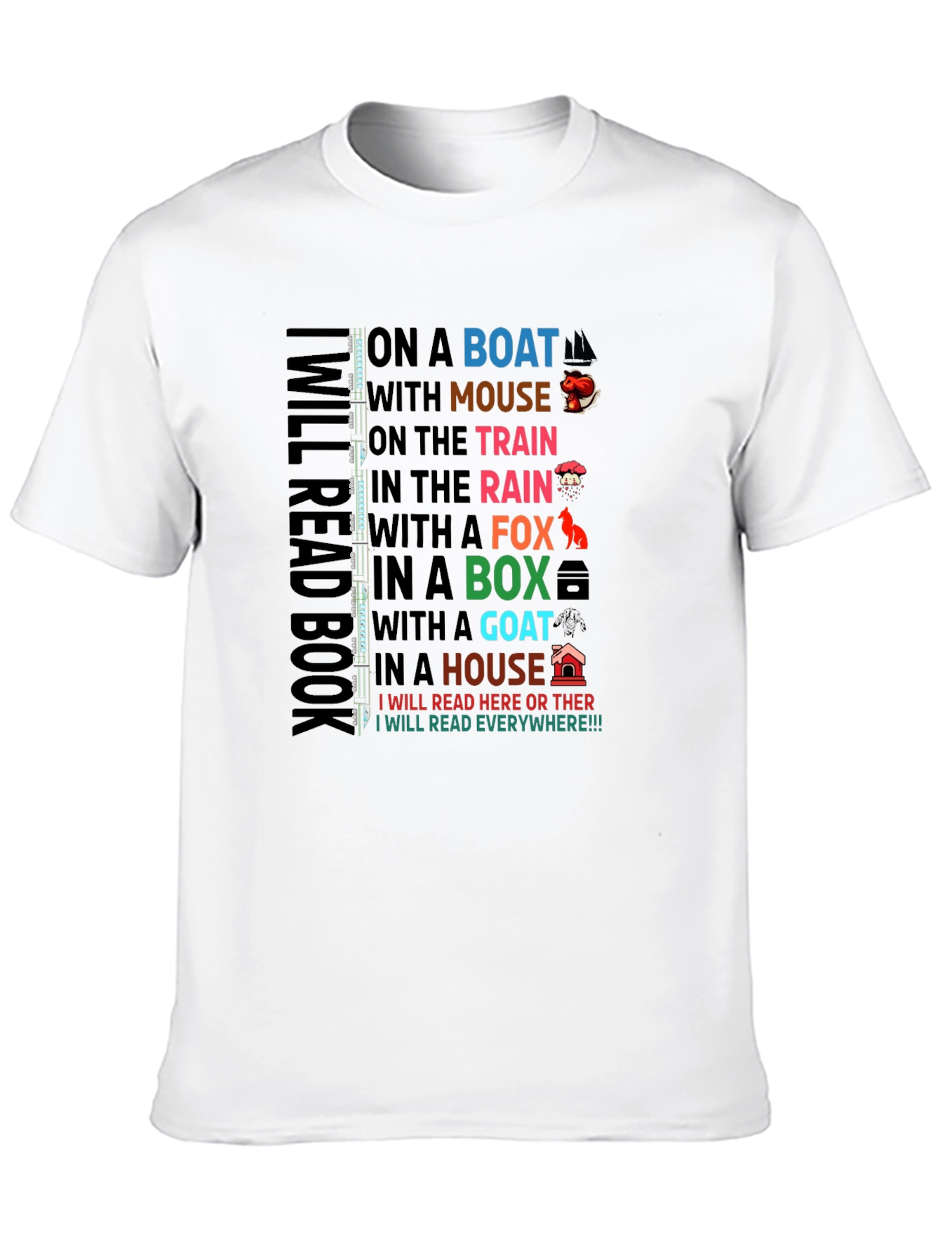 Camiseta Negra I Will Read Everywhere!!!