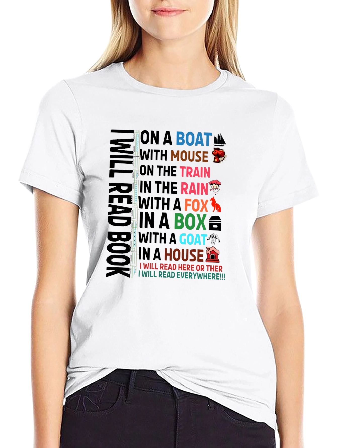 Camiseta Negra I Will Read Everywhere!!!