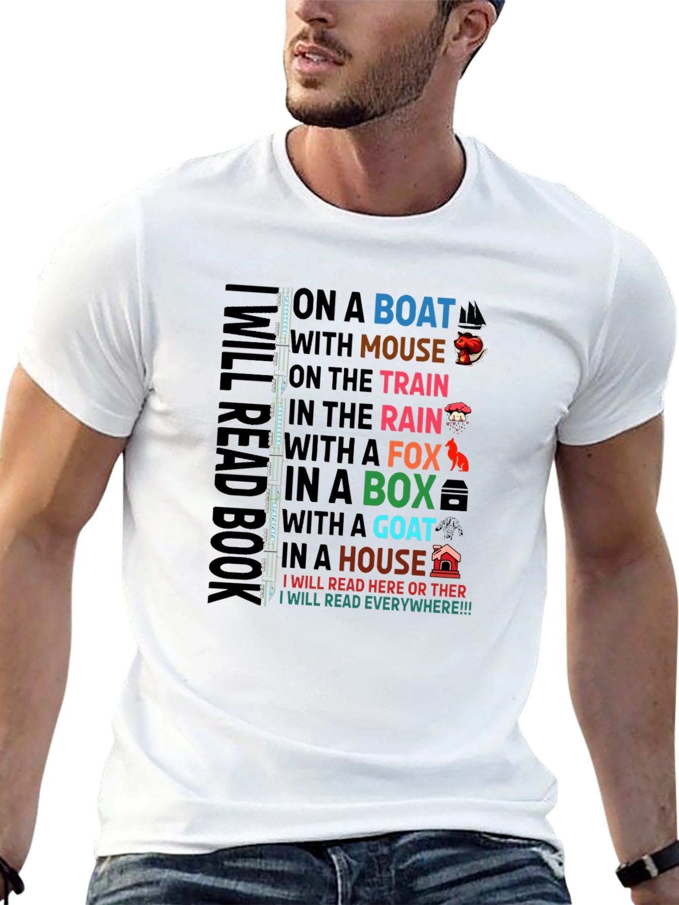 Camiseta Negra I Will Read Everywhere!!!