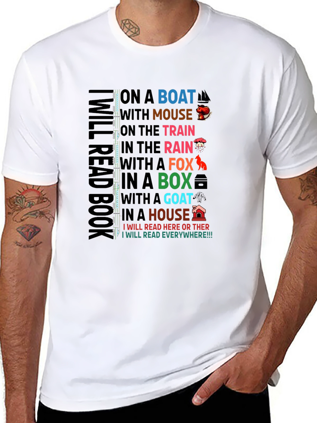 Camiseta Negra I Will Read Everywhere!!!
