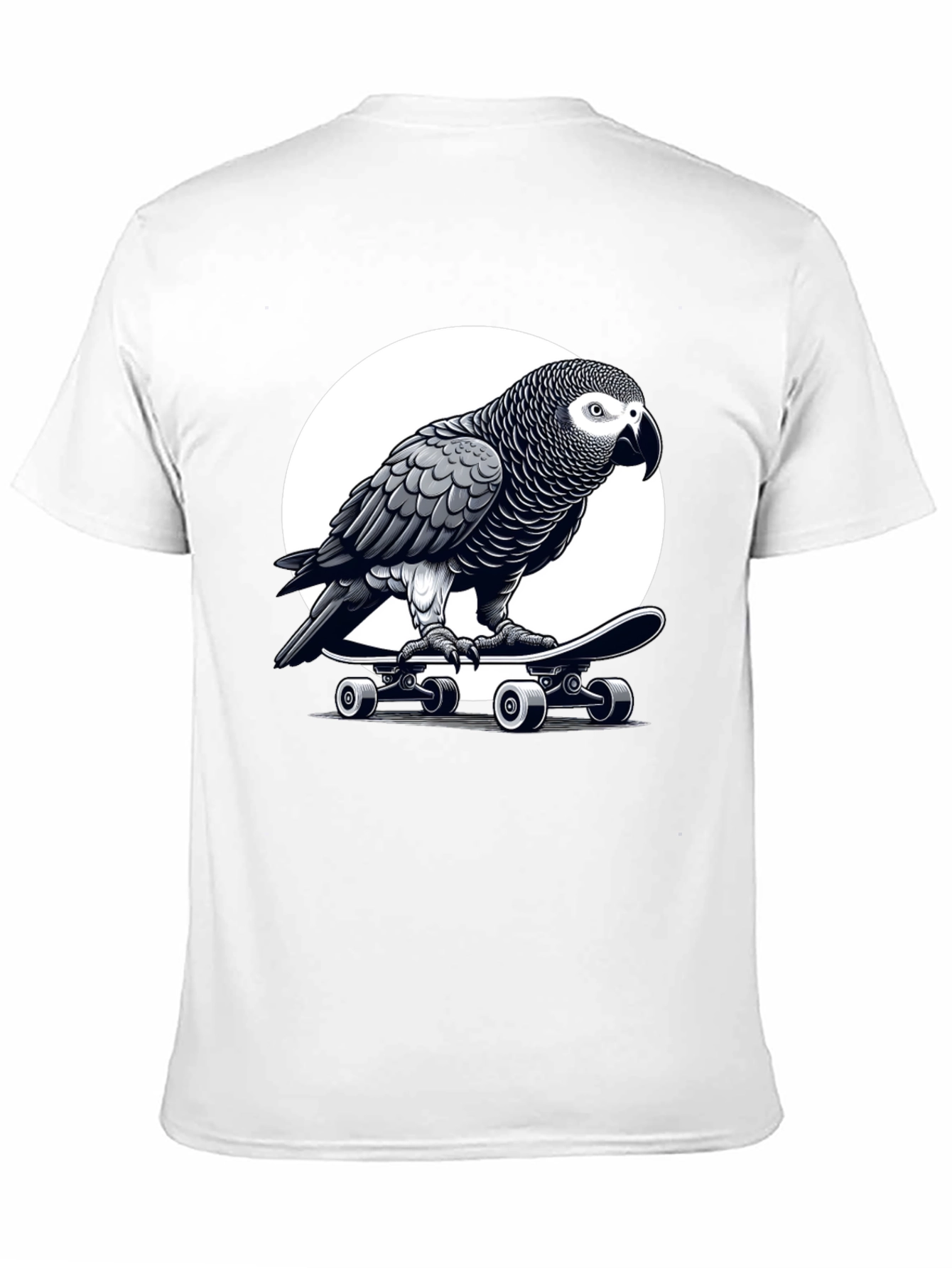 Camiseta Negra con Loro Skater