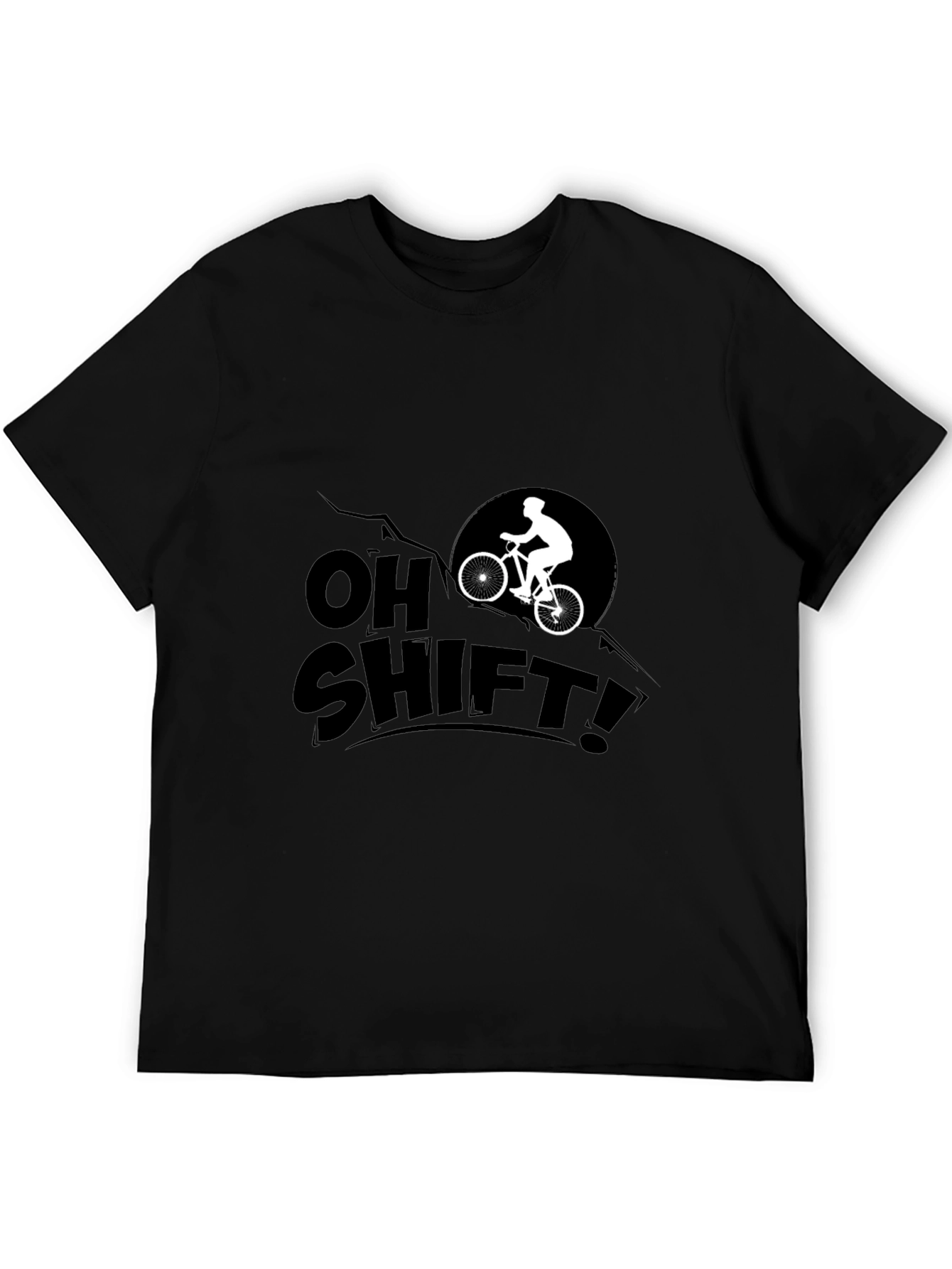 Camiseta Negra Oh Shift! Ciclismo Montaña