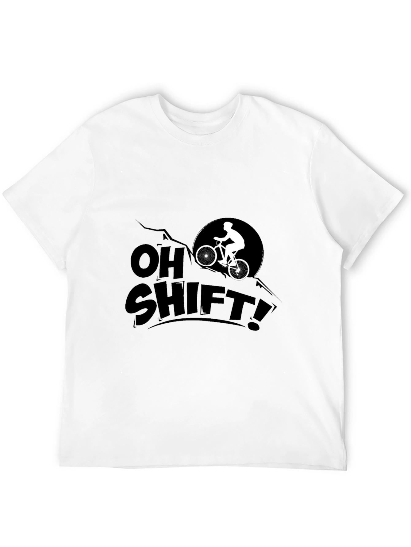 Camiseta Negra Oh Shift! Ciclismo Montaña