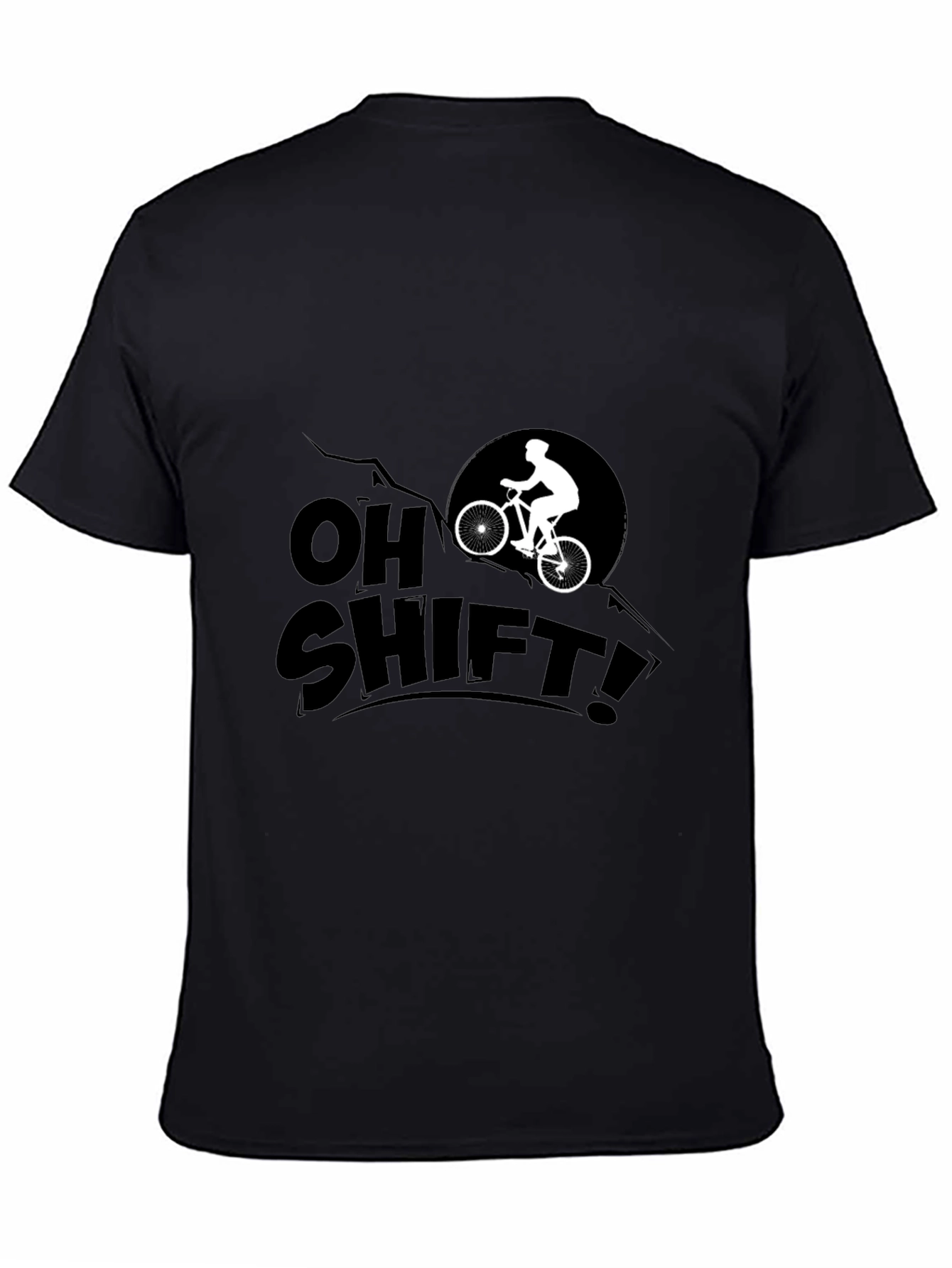 Camiseta Negra Oh Shift! Ciclismo Montaña