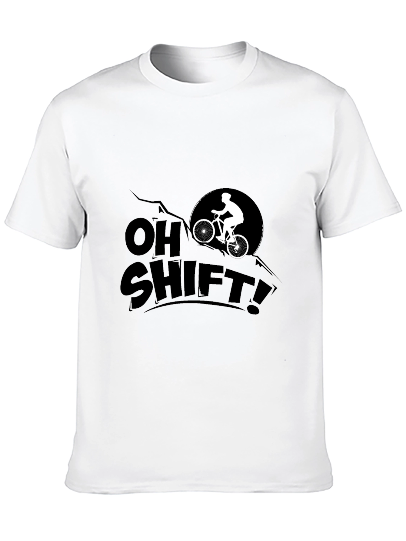 Camiseta Negra Oh Shift! Ciclismo Montaña