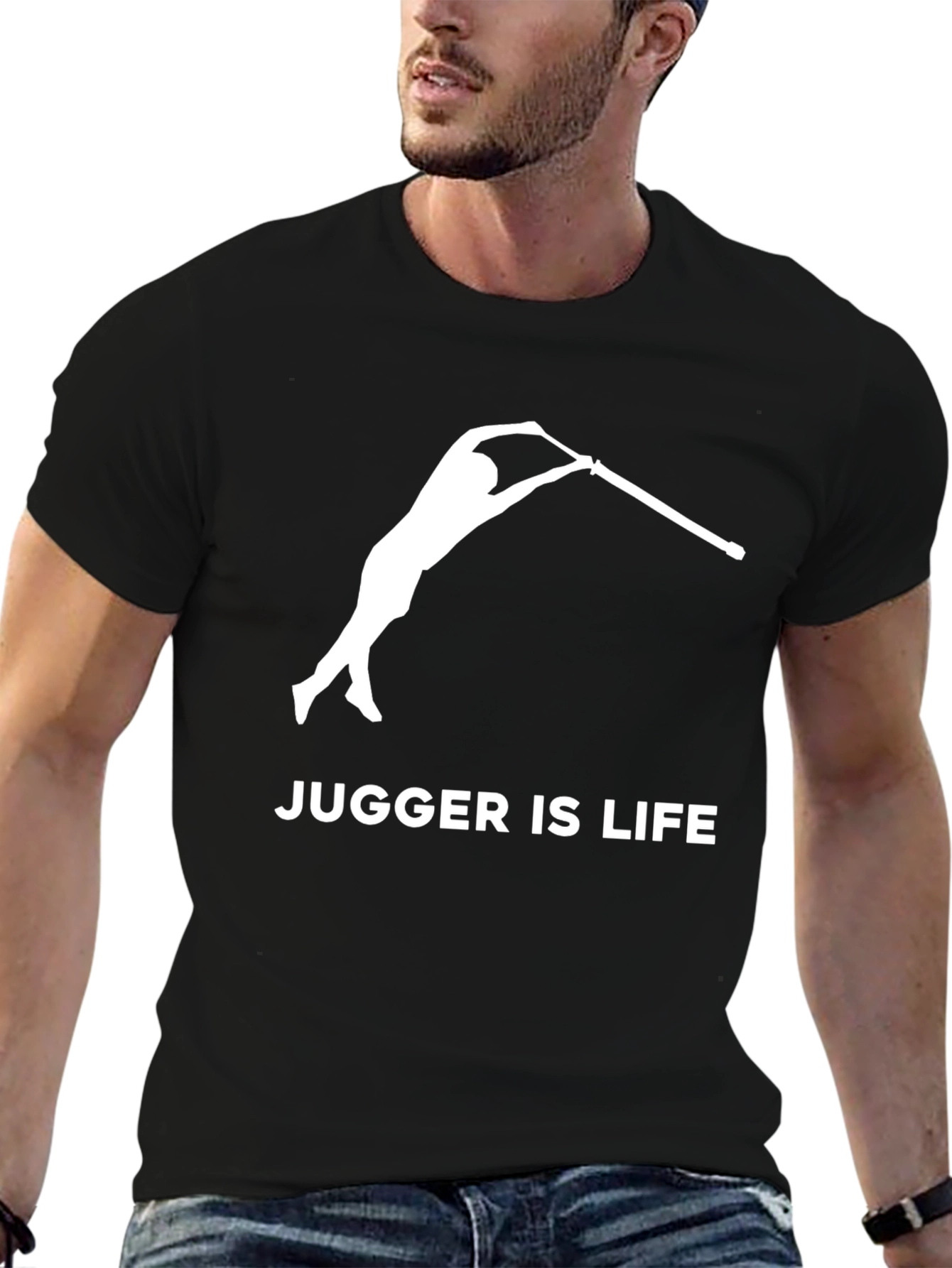 Camiseta Negra Jugger Is Life para Fanáticos del Jugger